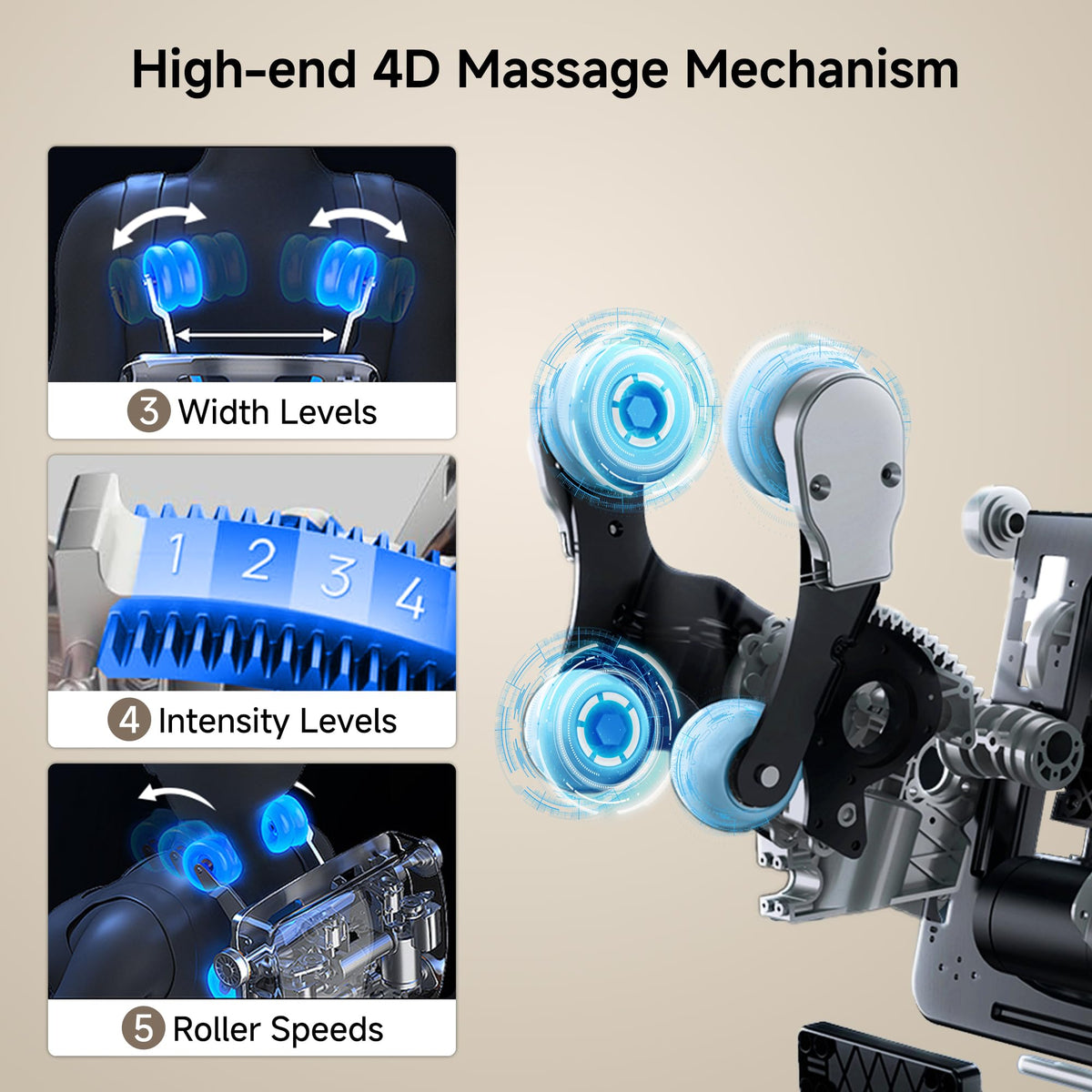 Real Relax 4D Massage Chair Full Body, Zero Gravity SL Track Recliner with Backlit Toch Pad, Negative Ion Purification, Aromatherapy, 20 Auto Modes, Yoga Stretching, Auto Body Scan, Brown