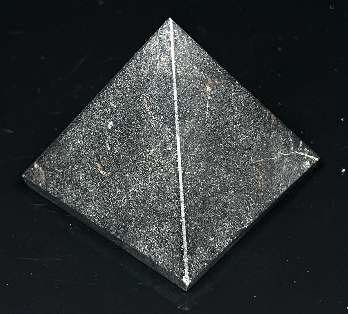 Hematite Energy Pyramid – Birthstone Meditation & Balance Stone, 2 Inch