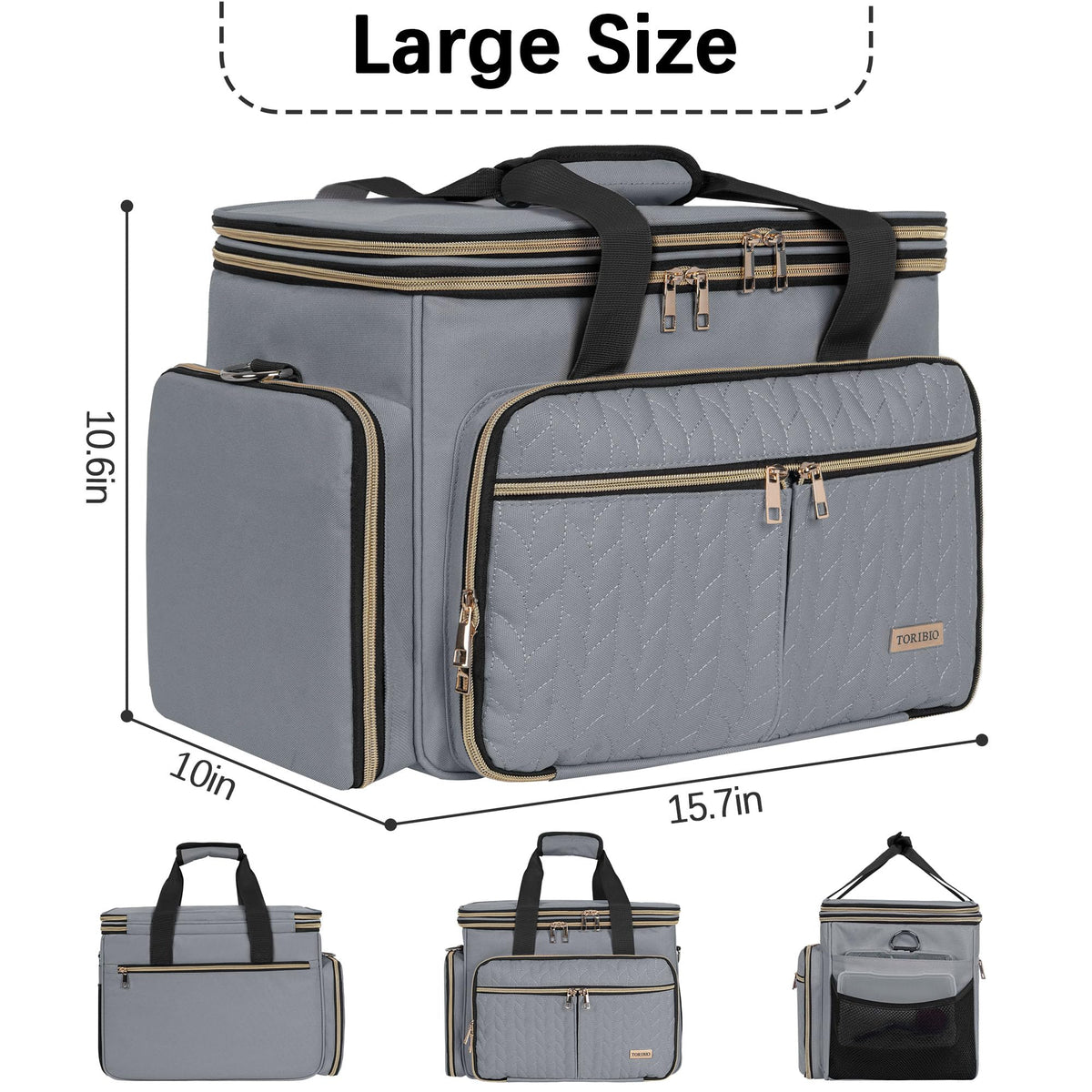 Large Knitting Bag Yarn Storage Organizer,Portable Crochet Tote Bag,Yarn Bags for Crocheting On The Go for Knitting Needles, Crochet Hooks, Knitting Accessories, Unfinished Project