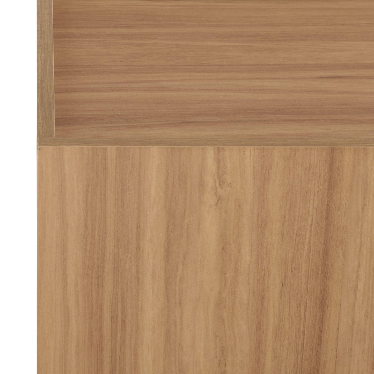 SAFAVIEH Furniture - Takami Media Stand for TVs up to 75" - Oak 4-Door Modern Entertainment Console with Storage Cabinets (MED3604A)