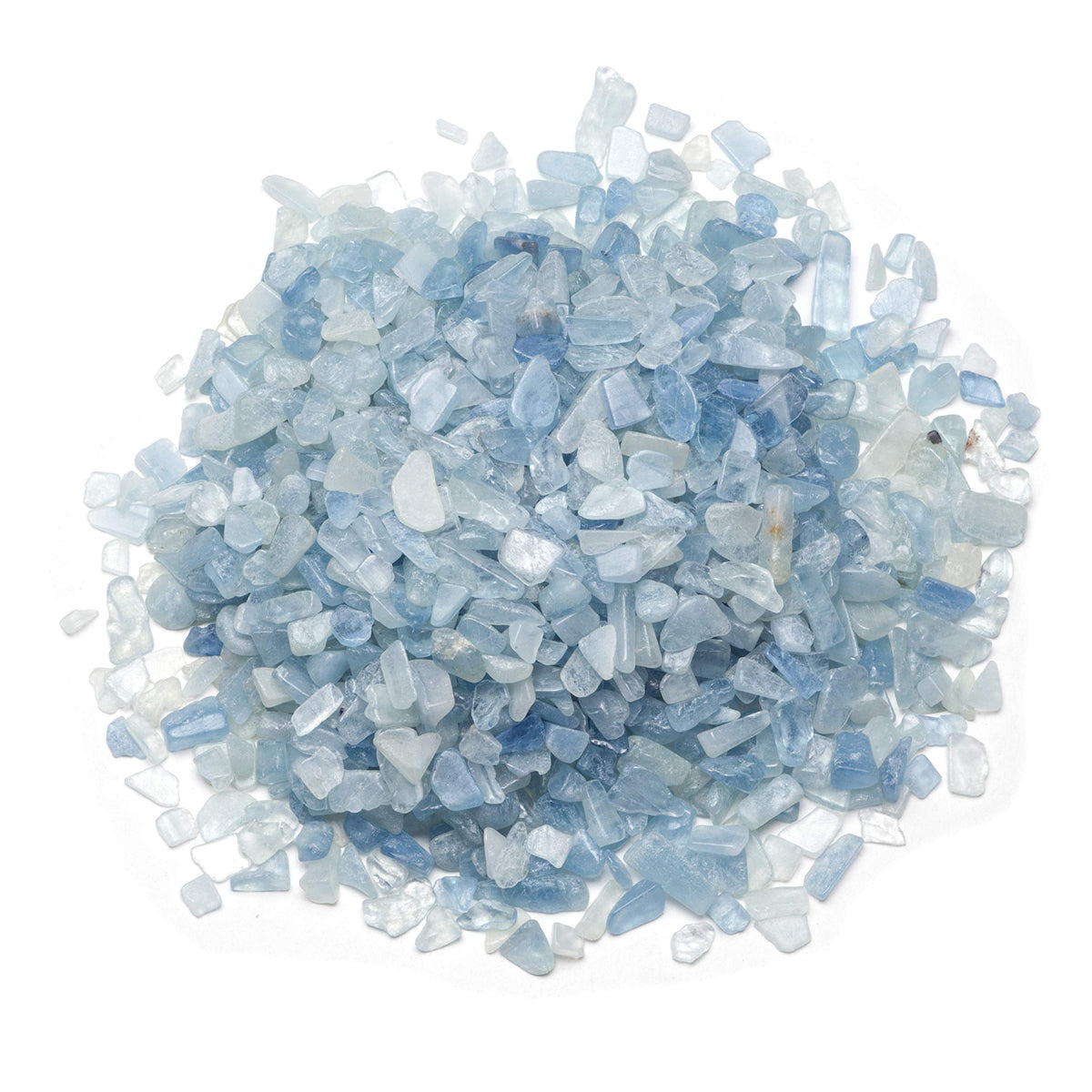 Cherry Tree Collection 1/2 Pound Polished Tumbled Gemstone Chips, Pebbles, Crystal Chips Bulk for Jewelry Making, Healing, Plants, Succulents, Aquariums, Decoration, Chakra (Aquamarine)