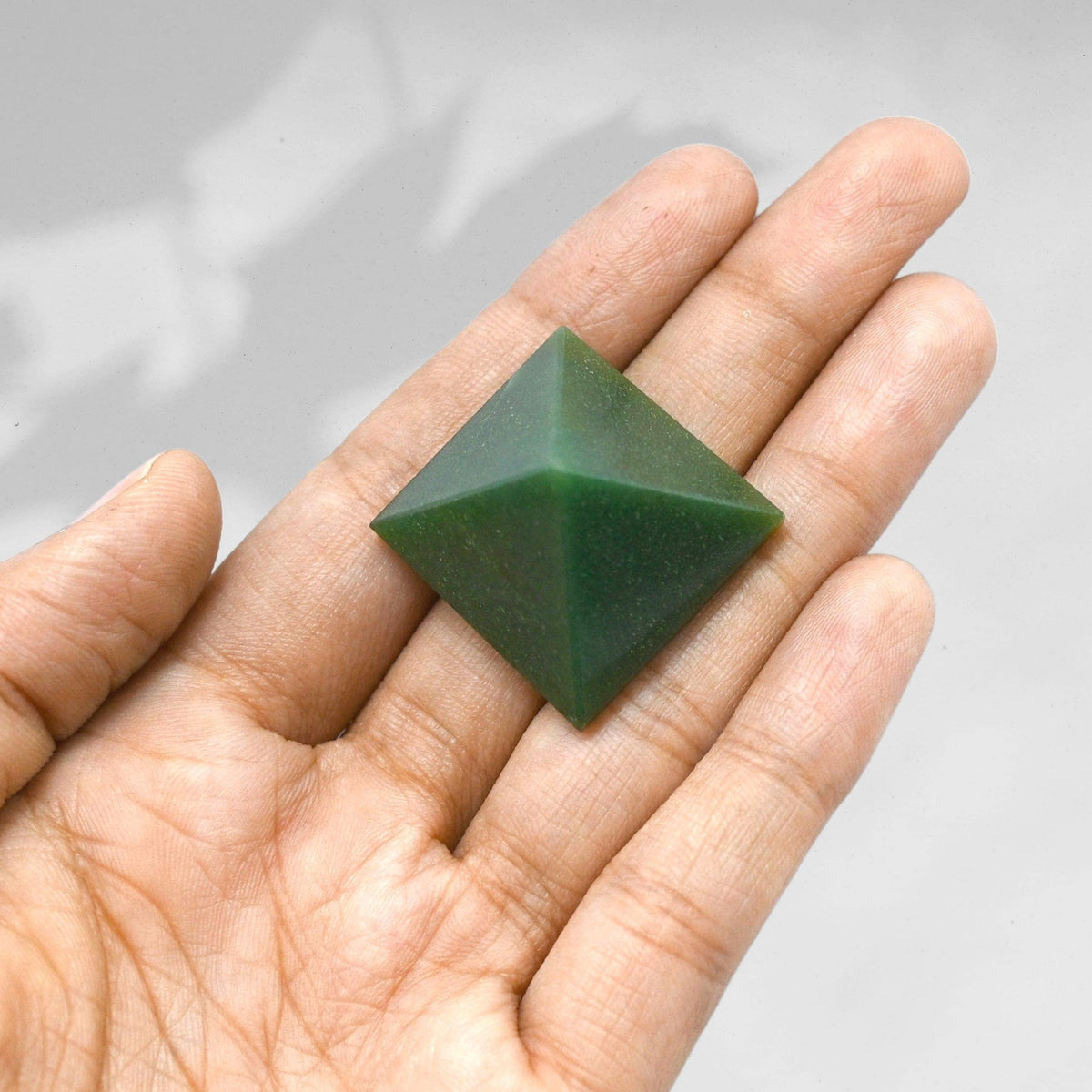 Amazing Gemstone Dark Green Aventurine Pyramid Crystal Healing Stones - 1" Great Pyramid Figurine of Natural Stone Pyramid for Meditation, Reiki, Chakra Balancing and Crystal Pyramids Grid
