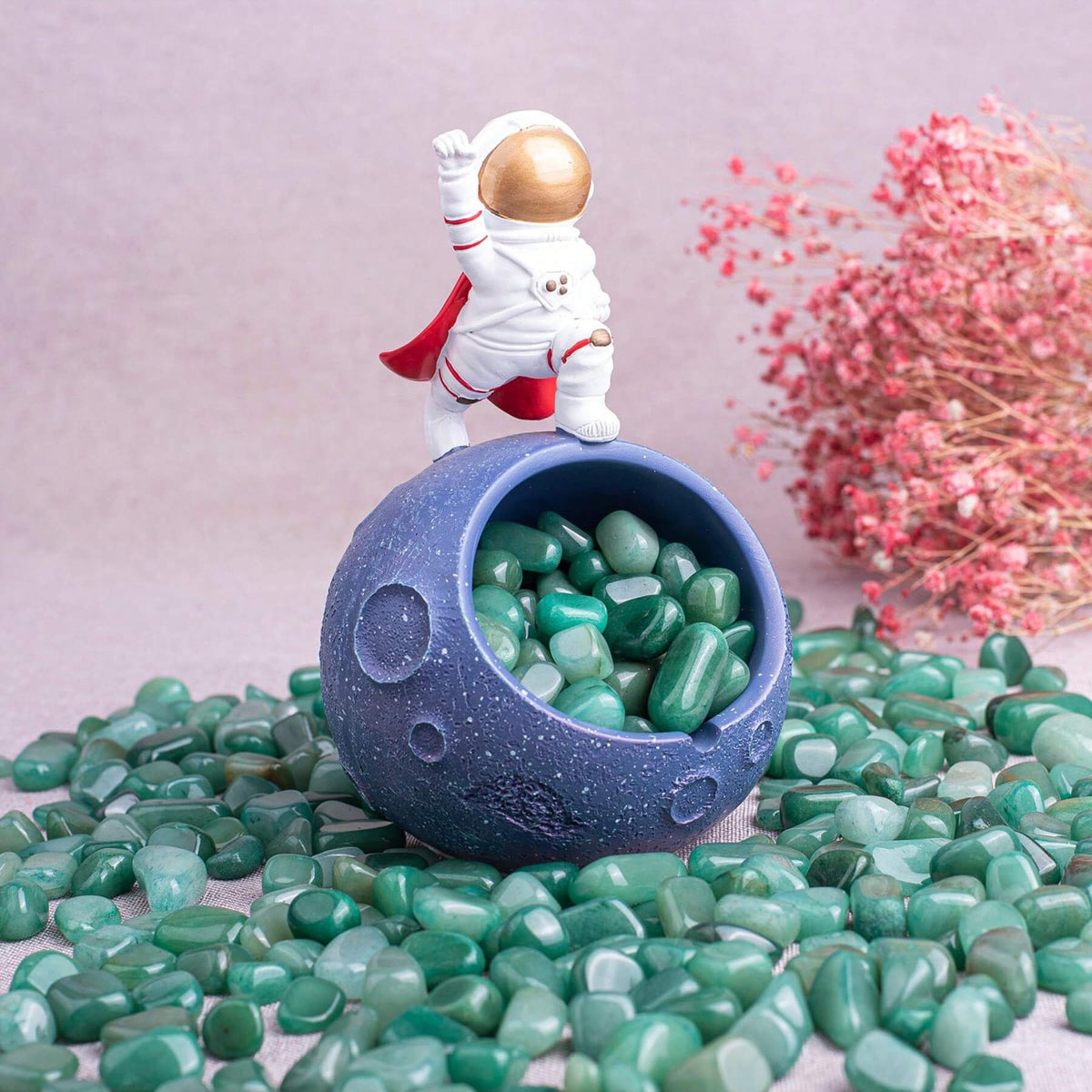 SigMntun Polished Aventurine Crystal Set, 0.4", 128 Pcs - Handpicked Tumbled Stones and Crystals Bulk for Healing, Reiki, Meditation, Witchcraft and Home Decor
