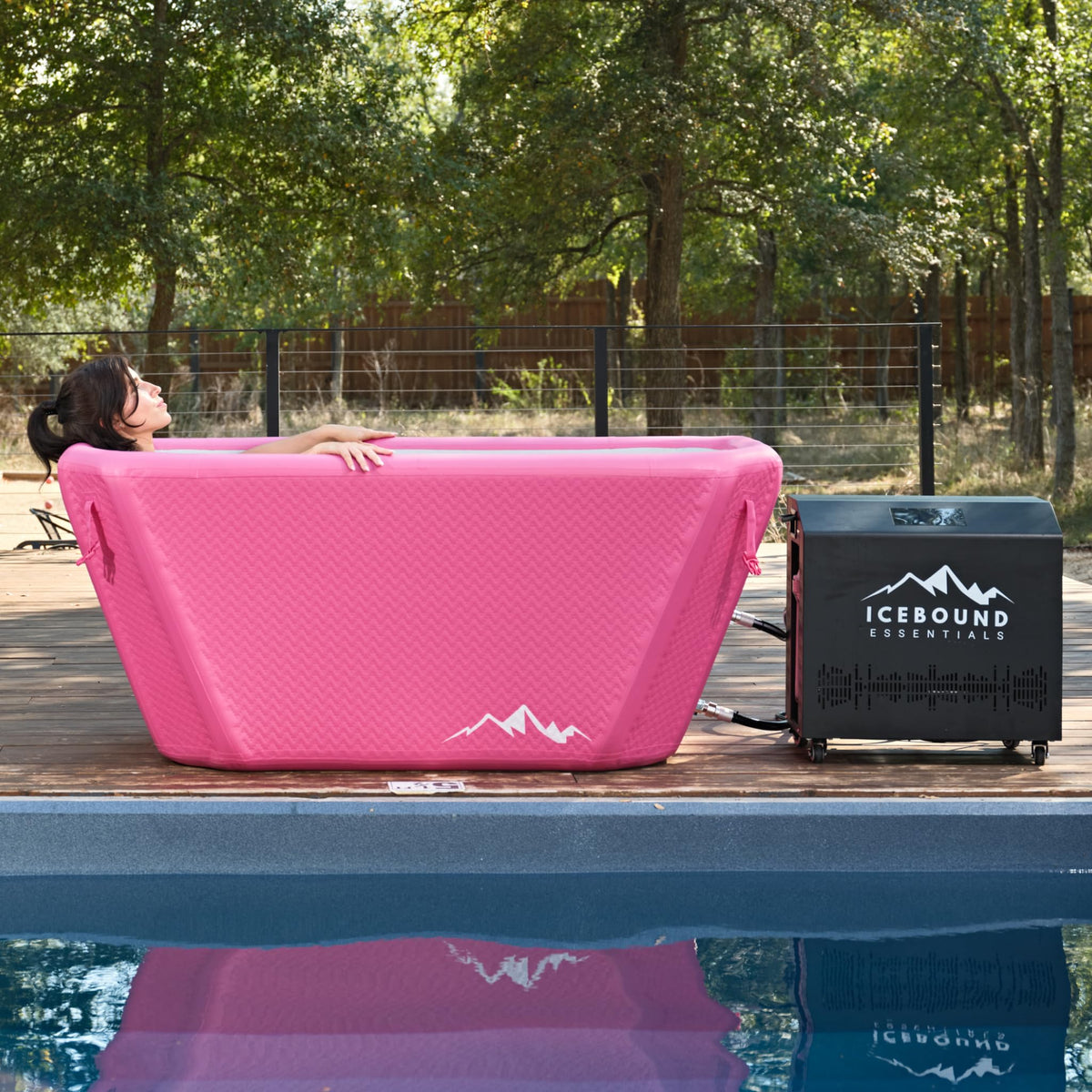 Endurance Cold Plunge 155 Gallon Ice Bath Tub Chiller Compatible Connections Inflatable, Durable, Portable, Insulated Design