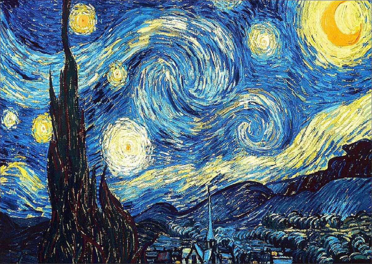 NIHO-JIUMA Van Gogh Starry Night 5D Diamond Painting Kits, DIY Full Drill Diamond Art Gift for Adults & Teens, Home Wall Decoration (40 X 50 cm / 16 X 20 inches)