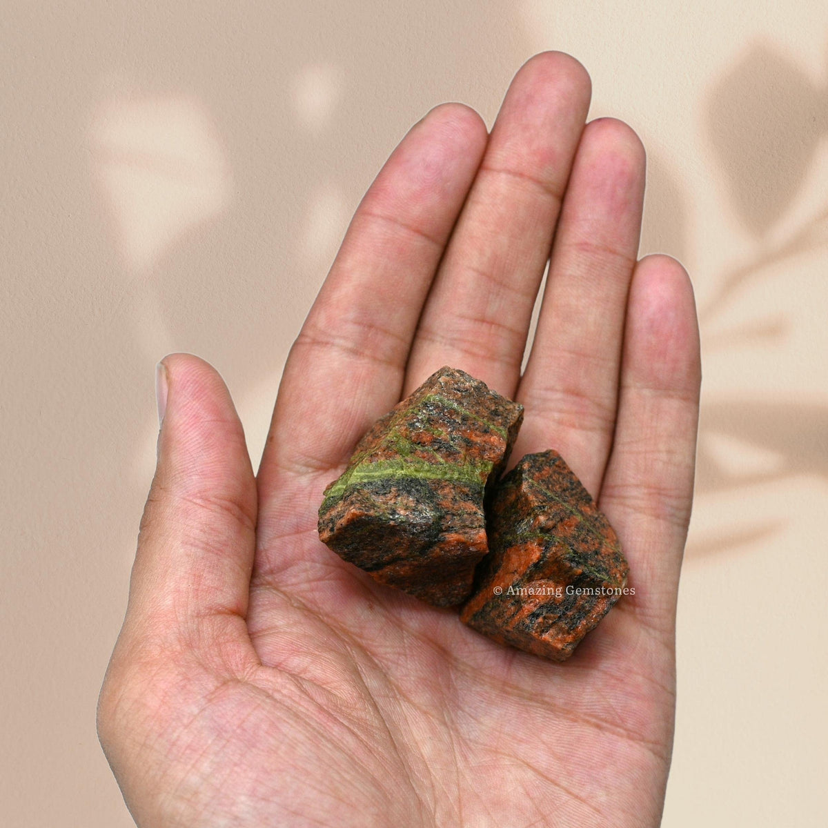 Amazing Gemstone Unakite Jasper Raw Crystals and Healing Stones, Natural Rocks for Tumbling and DIY Raw Stones and Crystals (1 lb)
