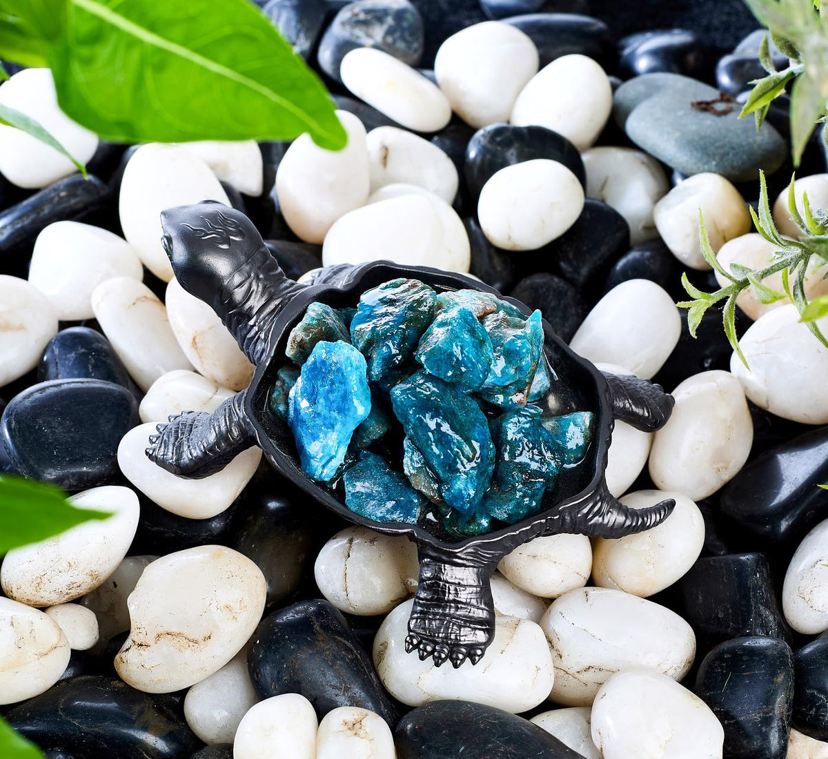 DUQGUHO Turtle Decor Figurines Turtles Gifts for Women Blue Apatite Crystal Cute Turtle Statue Decorations Sea Turtles Gifts