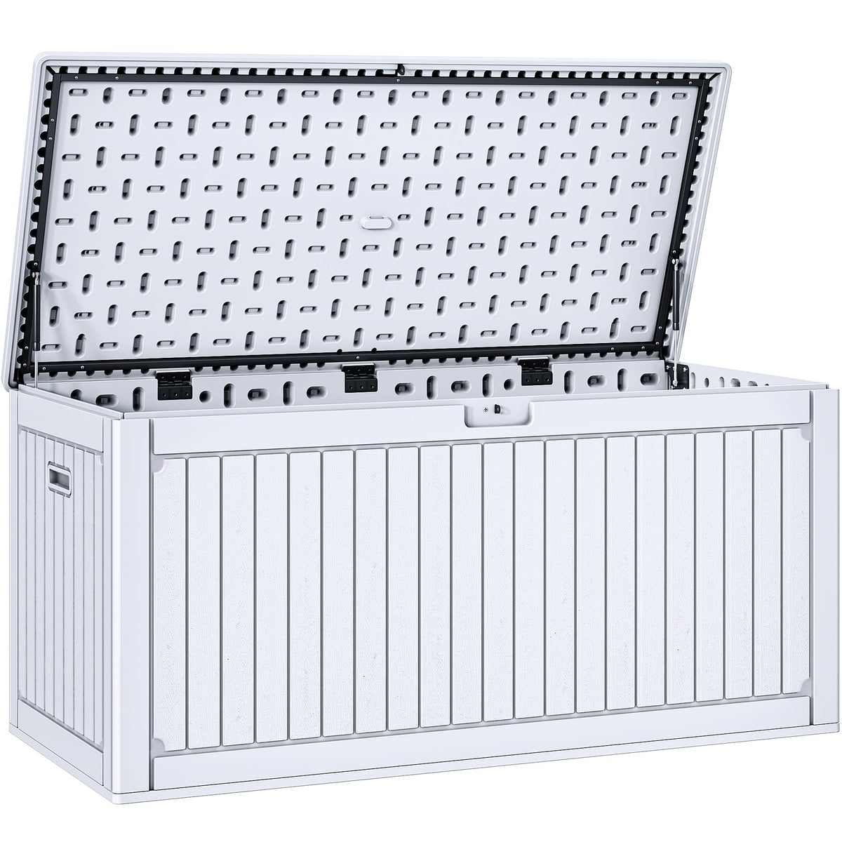 YITAHOME 320 Gallon Double-Wall Deck Box with Divider & Side Handles, Outdoor Large Storage for Patio Furniture Cushions, Garden Pool Accessories, Water Resistant & Lockable
