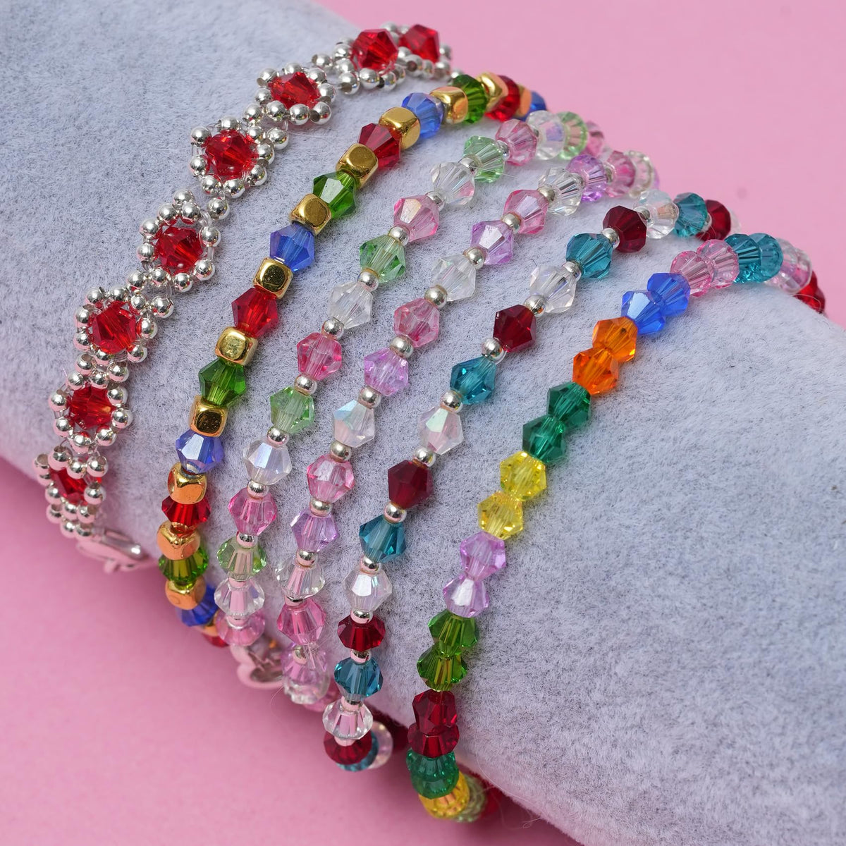 Kalumy 1000PCS Bicone Crystal Beads 4mm Glass Faceted Spacer Beads Bulk for Jewelry Making DIY Bracelets Necklace Earring Crafts (15 Colors)