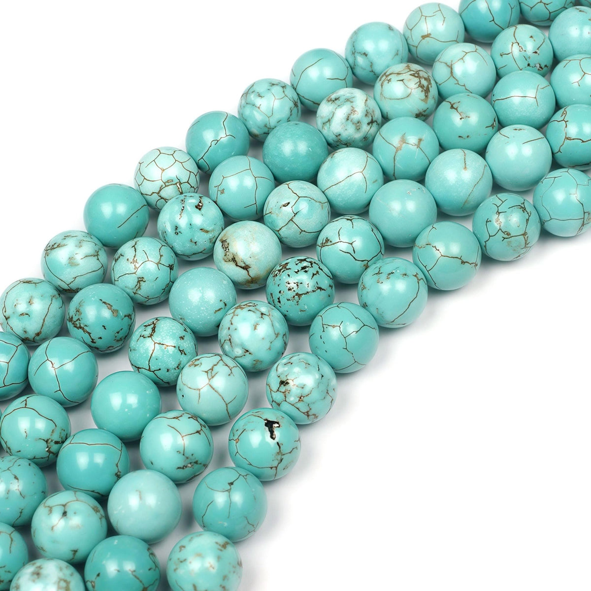 MJDCB Best Sellers Stone Beads Turquoise Round Loose Beads for Jewelry Making DIY Bracelet Necklace (4mm)