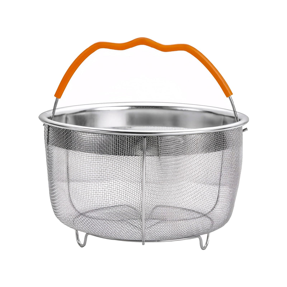 ICEICE Steamer Basket for Instant Pot Accessories 6 & 8 Qt - Stainless Steel Mesh Strainer Insert - Vegetable Steamer for Cooking Broccoli, Eggs, Pasta - Fits All Pressure Cooker Pots - Silver