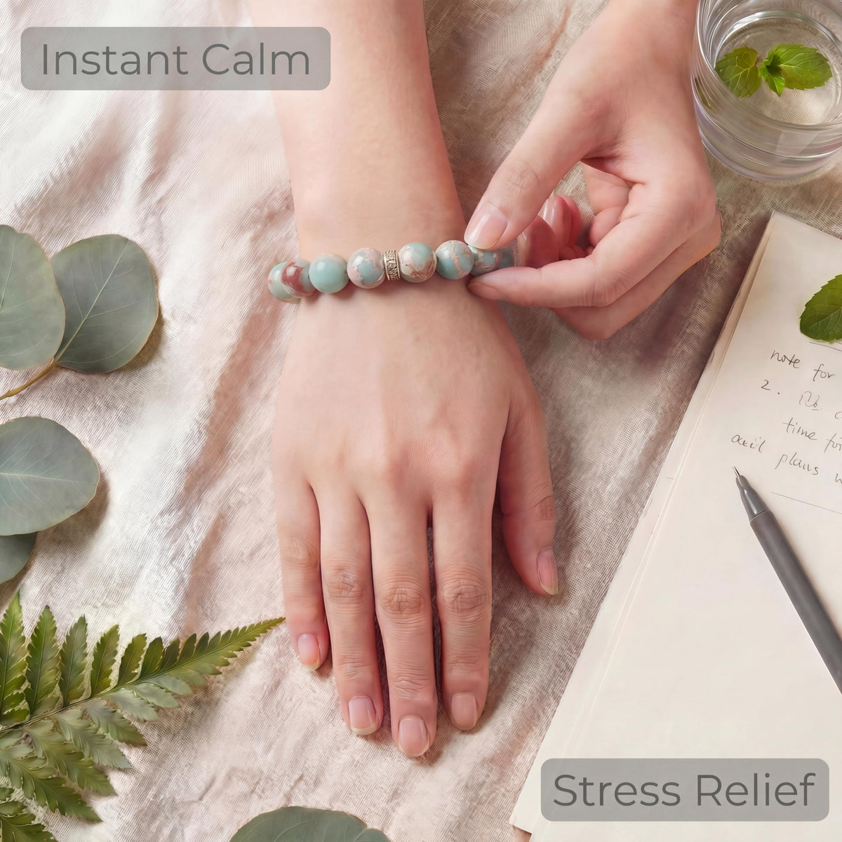 liagza Healing Bracelet For Women Anxiety Crystal Bracelet Chakra Beaded Bracelets Rose Quartz Crystals And Healing Stones Yoga Bead Bracelet Calming Stretch Bracelet Stress Relief Gifts For Women