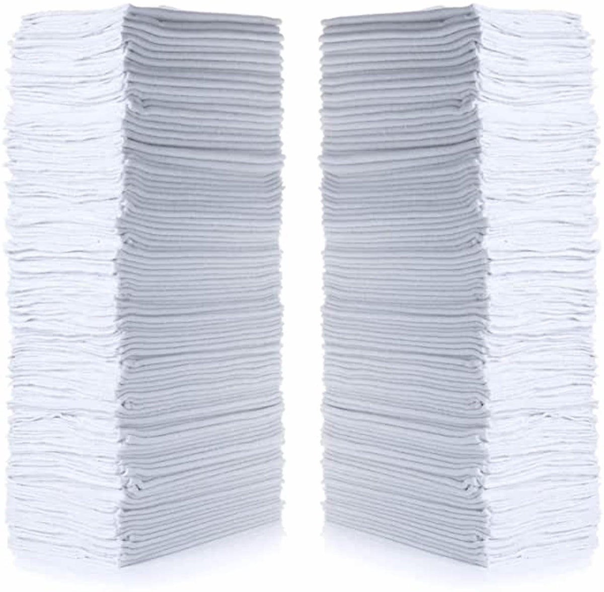 Simpli-Magic Cotton Shop Towels 14"x12" (145 Pack) – Reusable Cleaning Shop Rags for Automobiles, Industries, Garage and Homes (White)