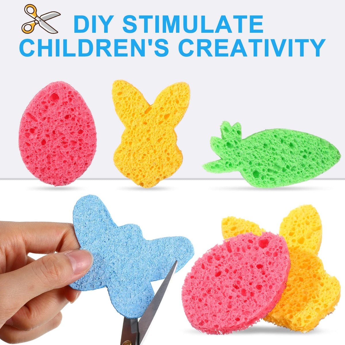 Zhengmy 100 Pieces Sponges Bulk Sponges Kitchen Compressed Sponge Natural Dish Sponge Compressed Wood Pulp Cleaning Without Scratching for Kitchen Bathroom, 3.9 x 2.4 x 0.12 Inch (Multicolor)