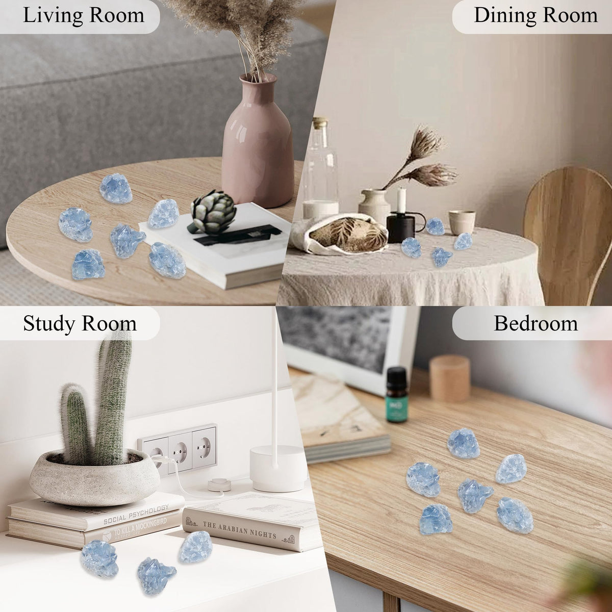 ZHIYUXI Celestite Crystals Aquamarine Stone Rocks Gems Blue Crystal Gemstones Cluster Geodes Raw Crystals Aquamarine Crystals Natural Rock Gem Stones Collection Reiki Geode Energy Balance 1pc 50-70g