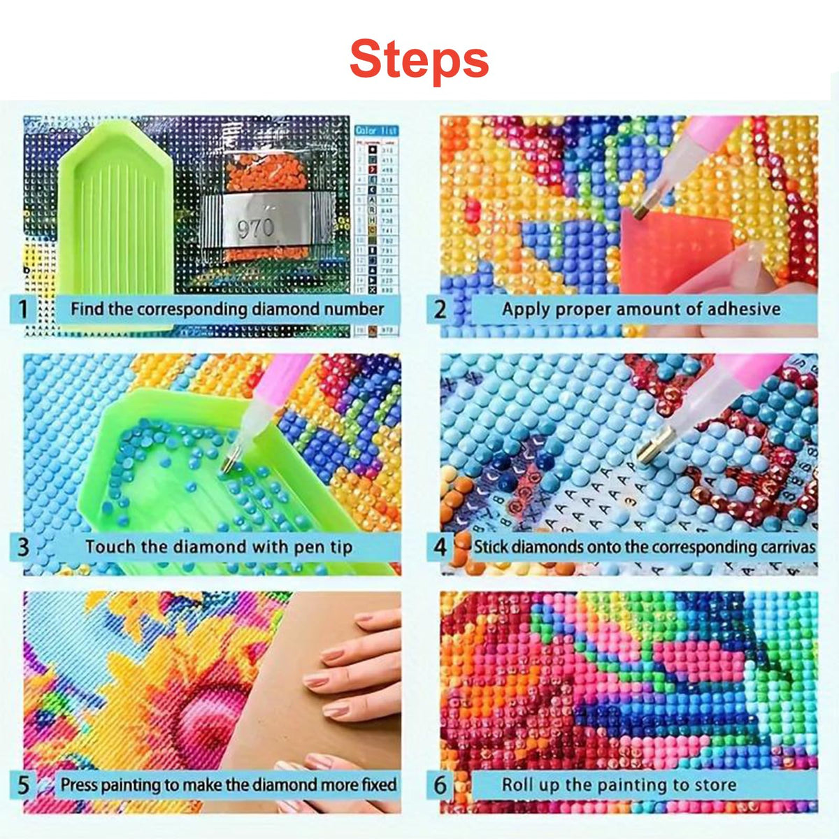 Fantasy Landscape Diamond Painting Kits For Adults, 5D DIY Beautiful Scenery Full Square Drill Diamonds Art Kits for Beginners, Mountain River Cottage Flowers Paint With Diamonds Gem Art Craft 40x40cm