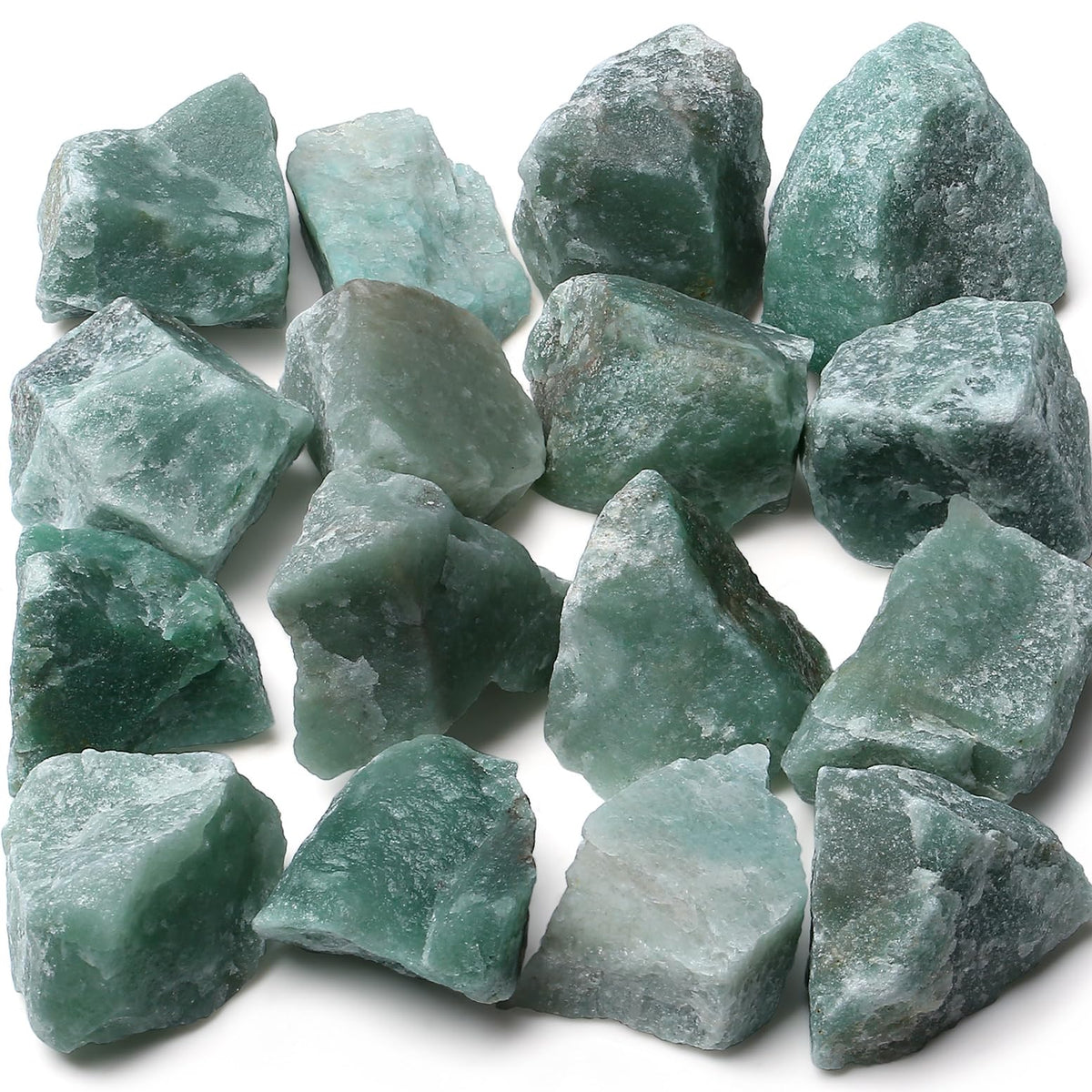 MAIBAOTA Natural Green Aventurine Crystals Bulk Raw Healing Crystal Stones 1" Raw Rough Gemstones Rocks for Tumbling Polishing Cutting Reiki Witch Quartz Crystals