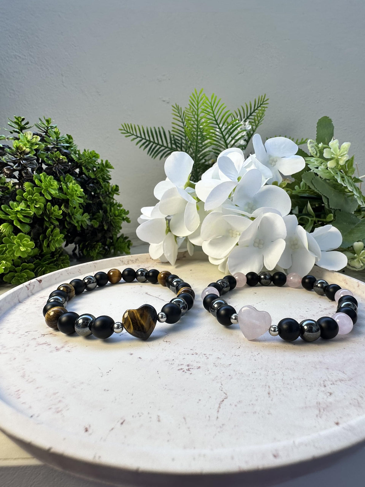 TUBIANCA Triple Protection Bracelet – Tiger Eye, Hematite & Black Onyx Crystal for Energy Shield, Confidence, Grounding & Spiritual Balance – Handmade Unisex Healing Jewelry