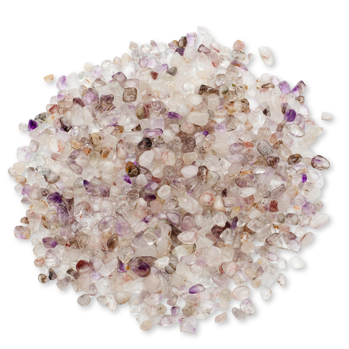 Cherry Tree Collection 1/2 Pound Polished Tumbled Gemstone Chips, Pebbles, Crystal Chips Bulk for Jewelry Making, Healing, Plants, Succulents, Aquariums, Decoration, Chakra (Super Seven)
