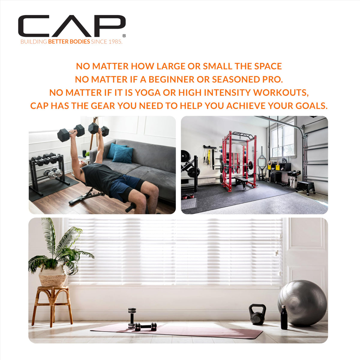 CAP Barbell 55 lb Pair of Adjustable Dumbbells with Full Rotation Copper Handle