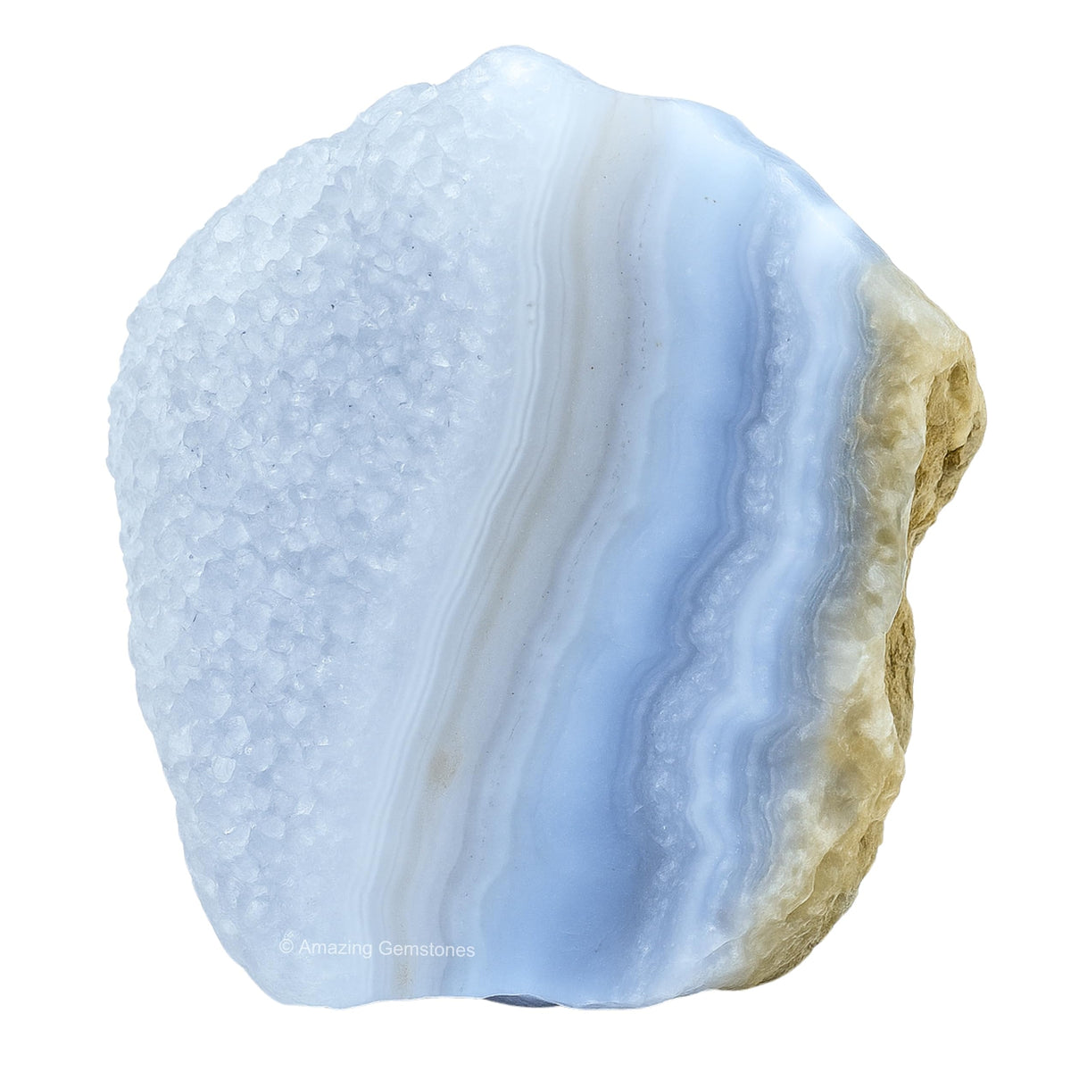 Amazing Gemstone Blue Lace Agate Raw Crystals and Healing Stones, Natural Rocks for Tumbling - DIY Raw Stones and Crystals, 2 Pieces