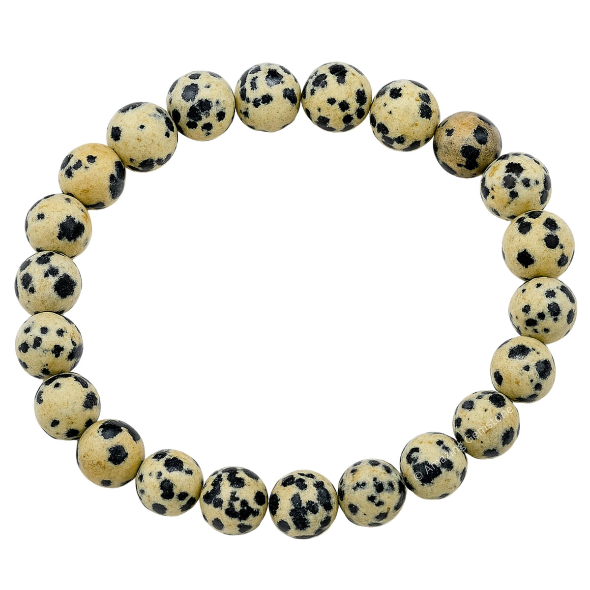 Amazing Gemstone Crystal Bracelet for Women Men's Gifts - Protection Healing Crystal Bracelet - 8mm Gemstone Beaded Stretchable Bracelet Pulseras Para Hombres Mujer Stocking Stuffers Mothers Day Gift (Dalmatian Jasper)