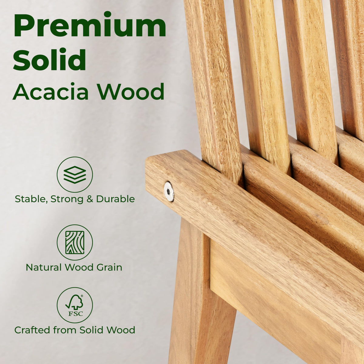 Melino Wooden Bench Outdoor 47" Convertible Acacia Wood Bench, Solid Wood Indoor Patio Benches for Outdoors, 3 in 1 Garden Bench for Porch Entryway Living Room Backyard Deck, Natural