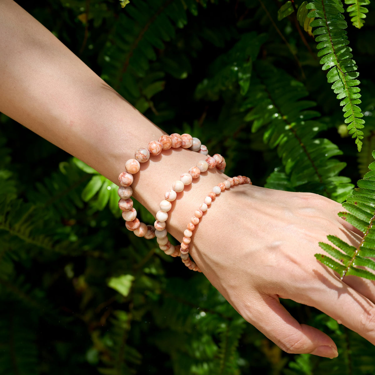 Red Vein Jasper-Ignited Passion-8mm Beaded Bracelets for Women Handmade Semi Precious Natural Stone Stretch Elastic Jewelry Yoga Protection Gifts