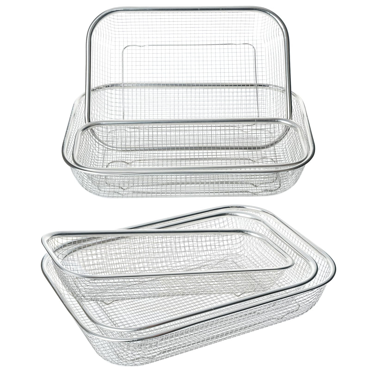 IWNTWY Utensil Drying Rack, 3 Pack Stainless Steel Utensils Holder Dishwasher Silverware Basket, Compact Dish Drainer for Kitchen Countertop, Chopsticks Spoons, Forks, Knifes Organizer