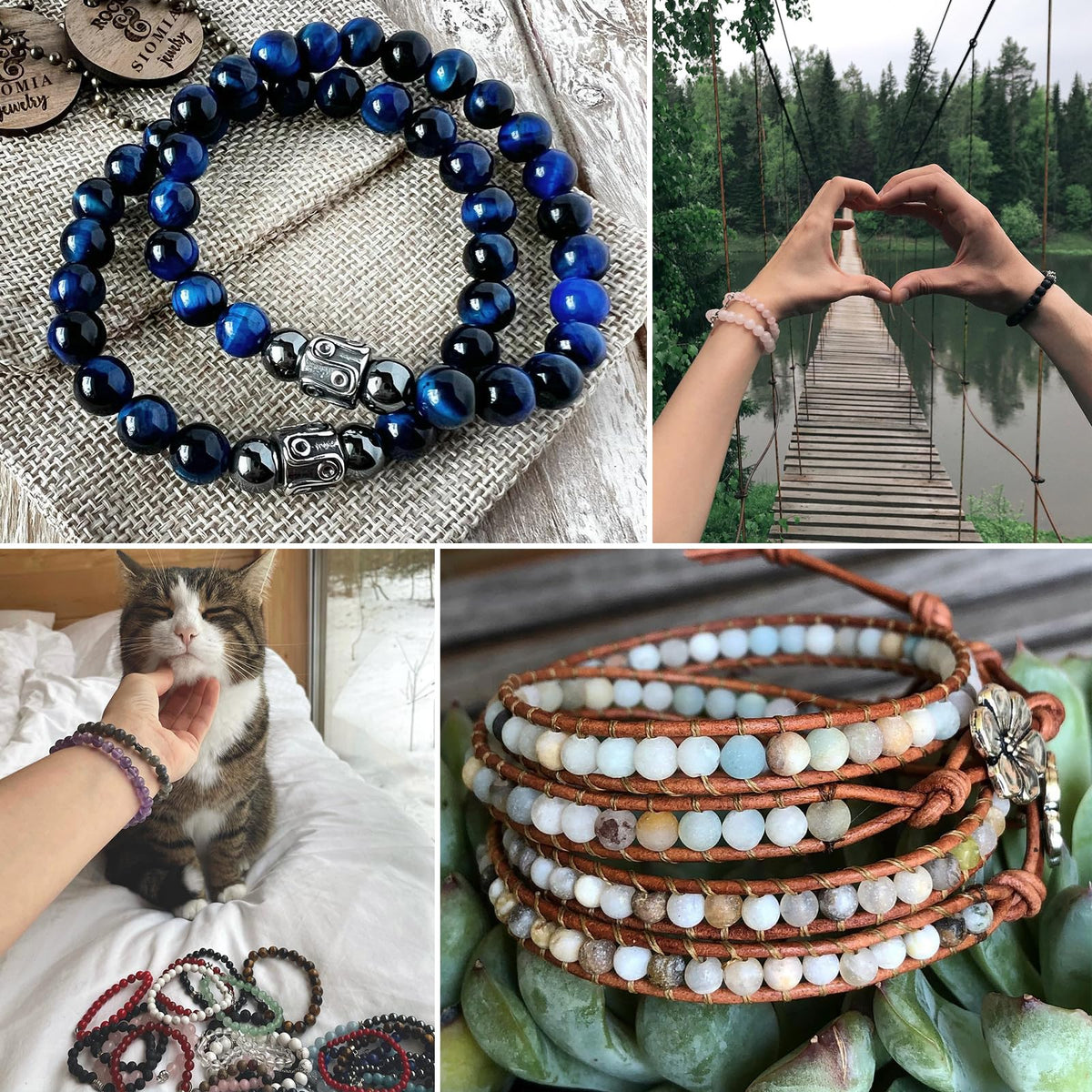 Siomia 60pcs 6mm Natural Amazonite Gemstone Beads Energy Healing Crystal Round Loose Stone Beads for Jewelry Making, DIY Bracelets Necklaces
