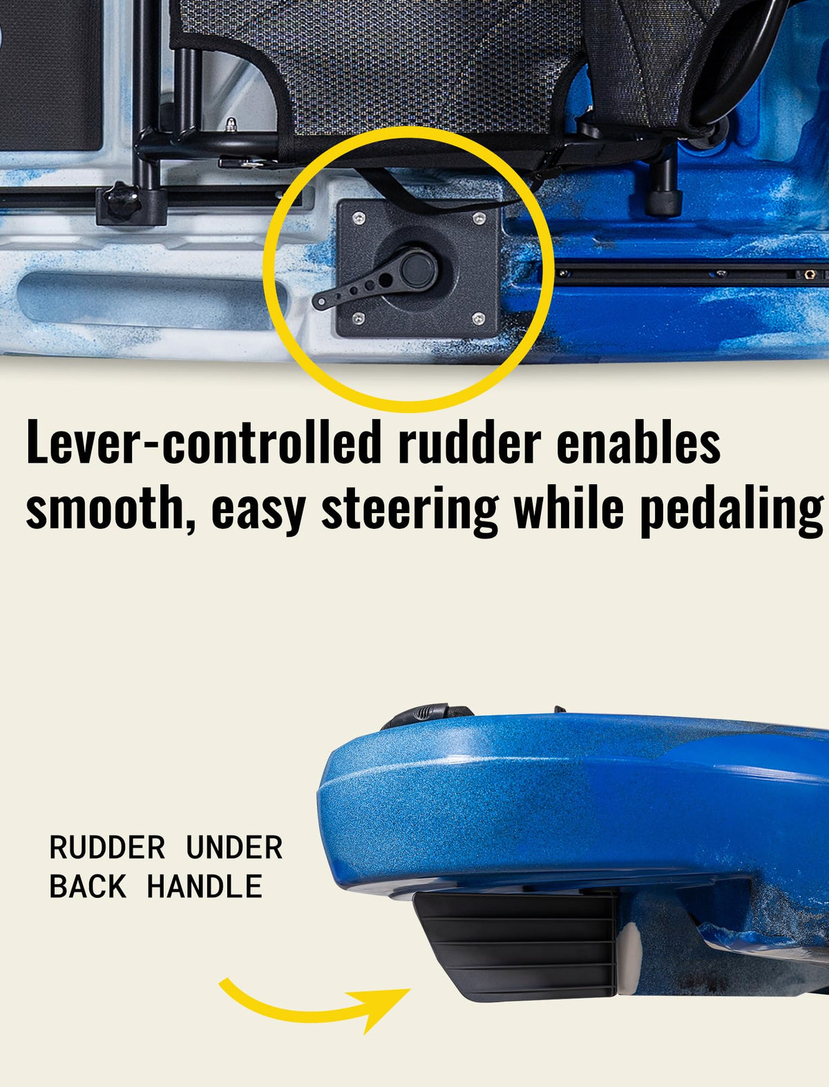 RC 10' Single Pedal Kayak - Propeller Drive (Blue Camo)