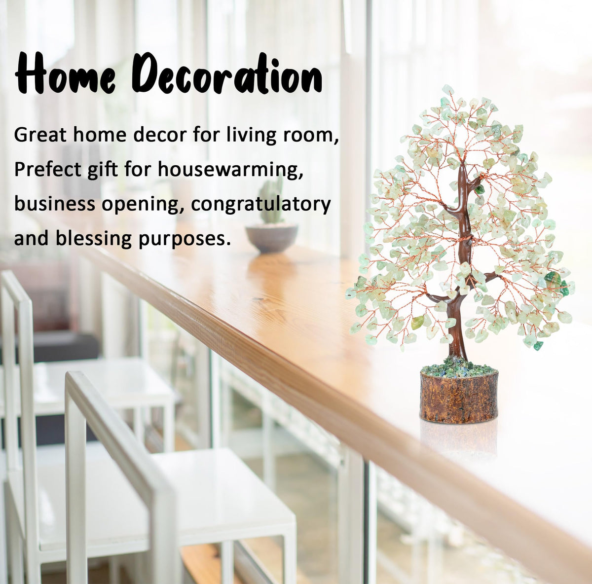 Crocon® Green Jade Crystals Tree of Life, Birthday Gifts for Women, Men & Friends, Crystals and Healing Stones, Home Decor, Money Tree, Women Gift Ideas, House Warming Gifts New Home for Mom & Sister