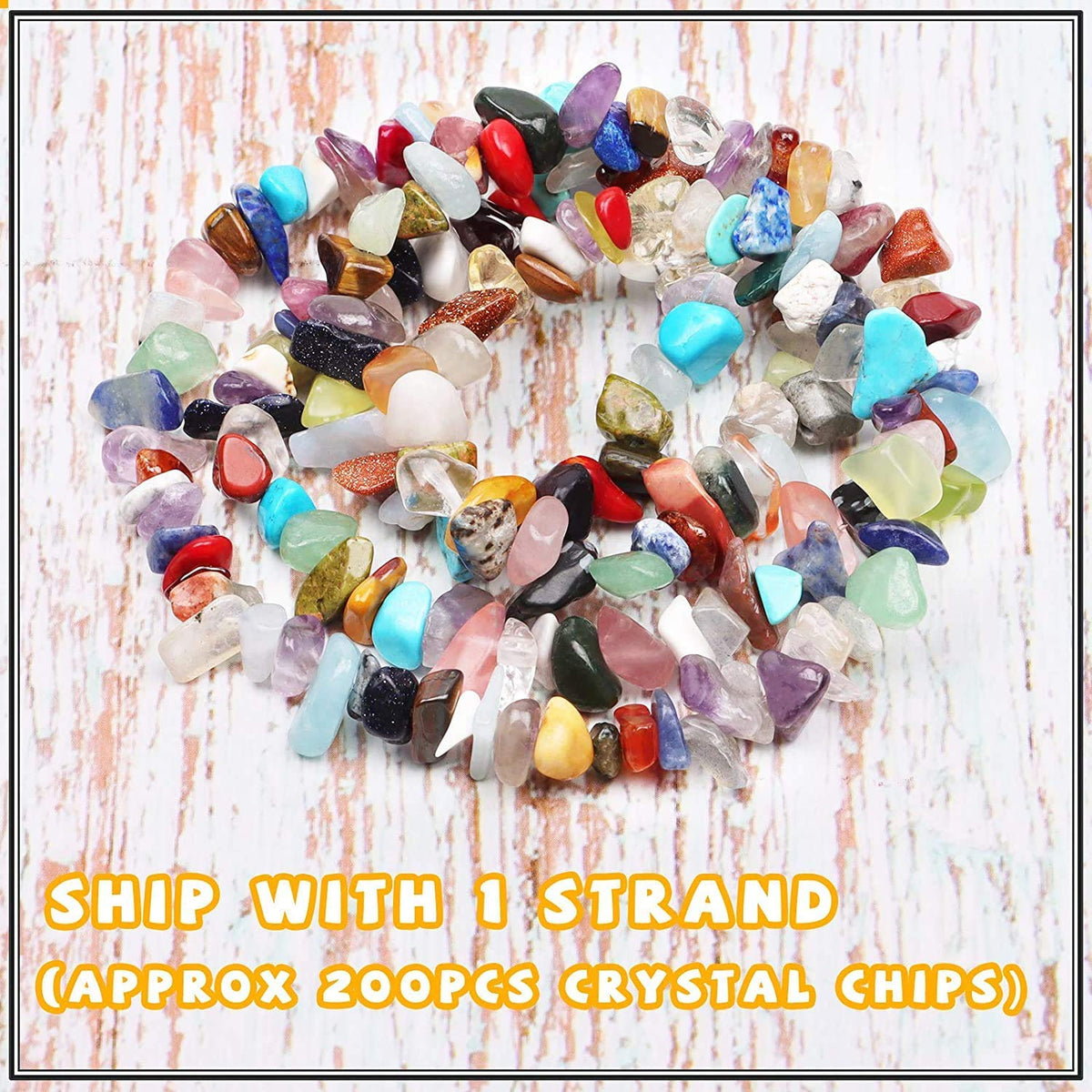 500 pcs Natural Chip Stone Beads Multicolor 5 mm to 8 mm Irregular Gemstone Healing Crystal Loose Rocks Bead Hole Drilled DIY for Bracelet Necklace Earrings Jewelry Making Craft