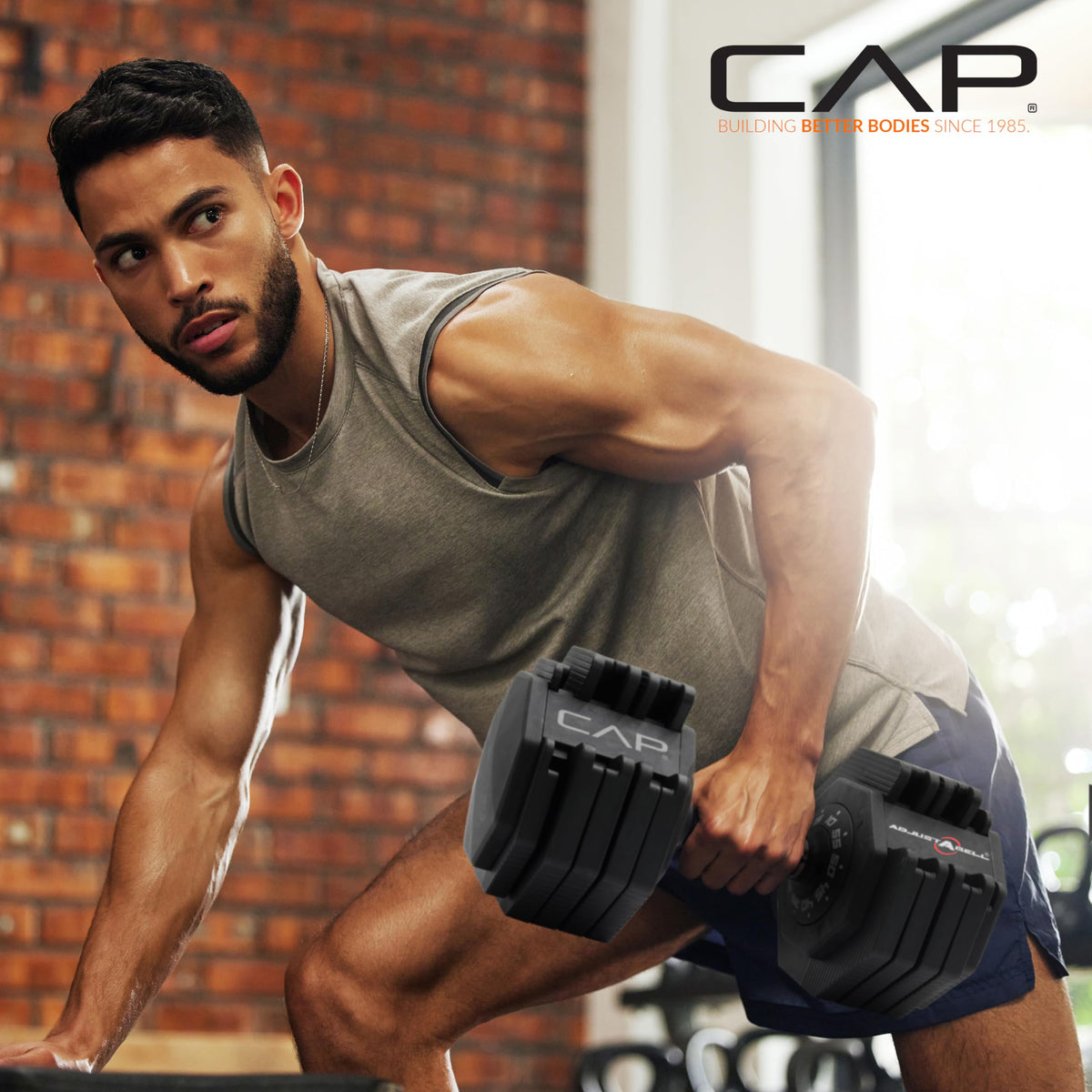 CAP Barbell 55 lb Pair of Adjustable Dumbbells with Full Rotation Copper Handle