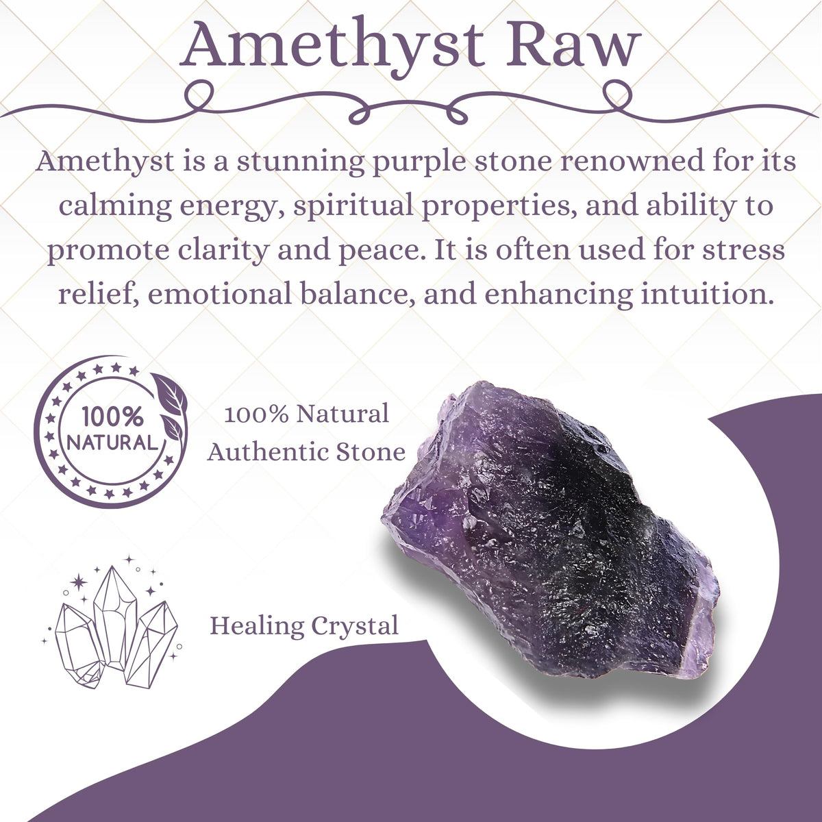 ANAYA AGATE Amethyst Raw Crystals Rough Gemstones with Authenticity Card, Velvet Pouch Raw Stones for Tumbling, Cabbing, Polishing, Cutting Natural Healing Crystals for Home Decor, DIY Stones