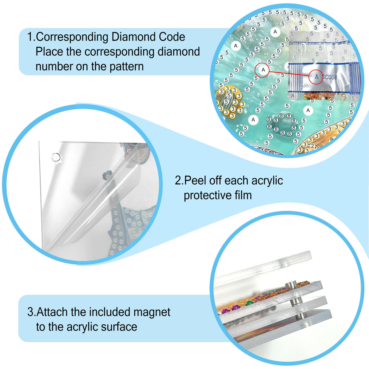 SKRYUIE DIY Acrylayers Diamond Art Kits for Adults, Pig Multi-Layer Acrylic Diamond Painting Kits, 4-Layered Magnetic Stand-Up Tabletop Decor, Unique Multi-Dimensional Craft Gift 4x6 Inch A11