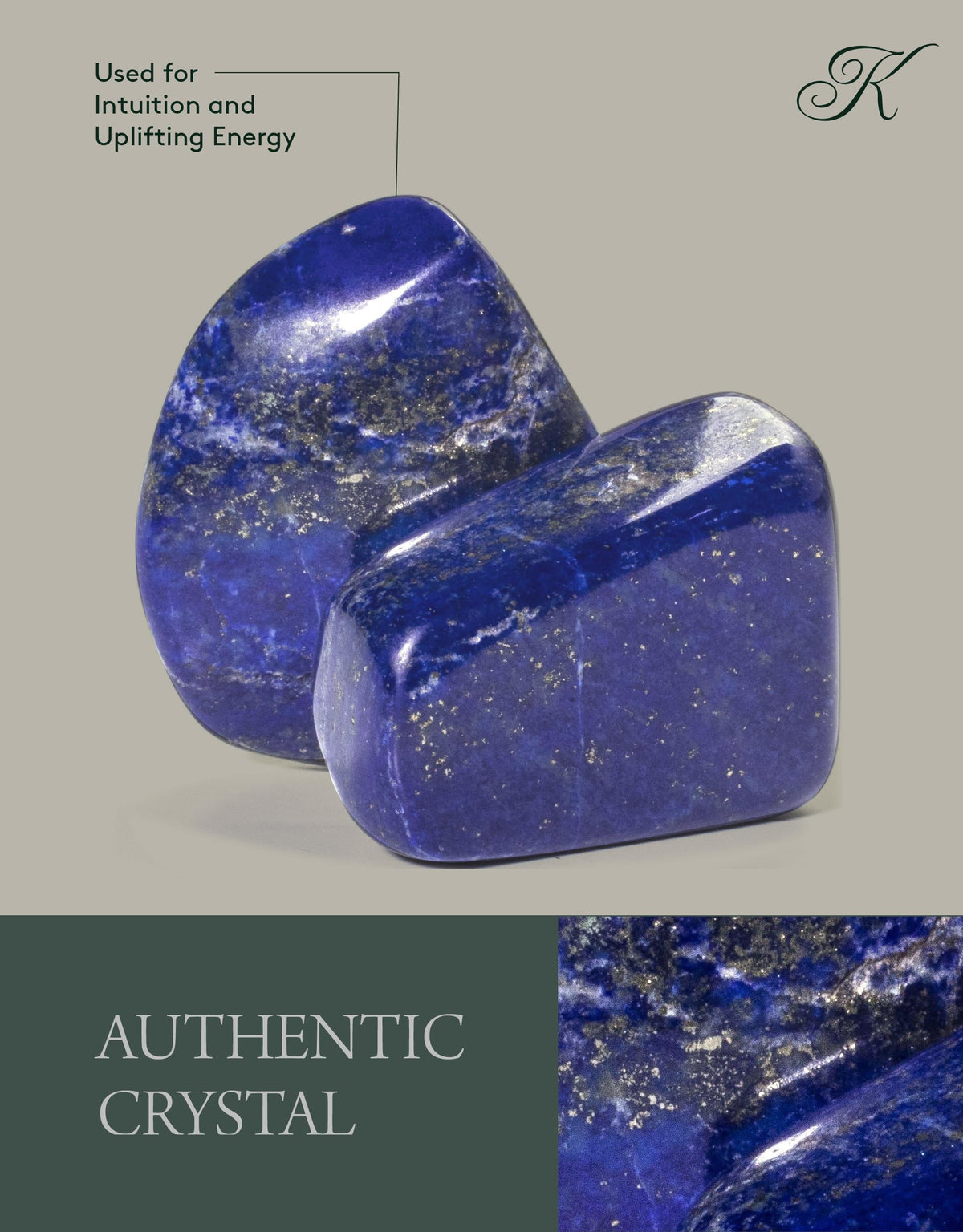 KALIFANO Tumbled Lapis Lazuli Bundle - AAA+ Jewelry Grade Reiki Crystal Used for Calming Anxiety - Piedras Caidas for Wicca/Healing - Information Card Included (Family Owned)