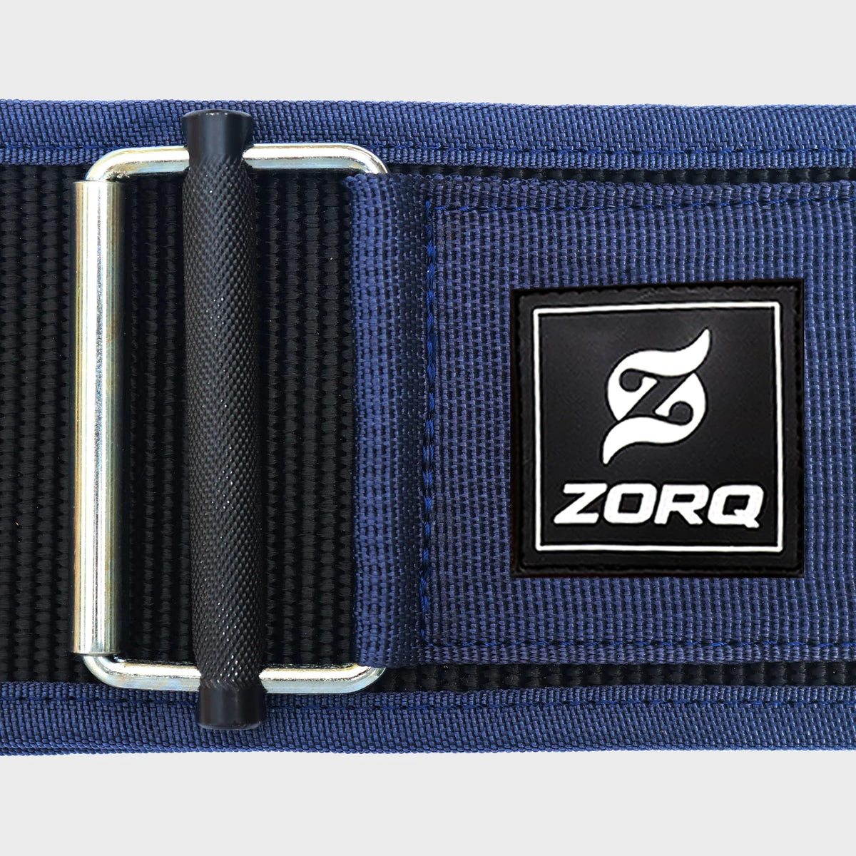 ZORQ Self-Locking Weight Lifting Belt - 4 Inch Wide Quick-Locking Gym Belt for Men & Women - Professional Weightlifting Belt for Olympic Lifting, CrossFit, Squats & Deadlifts - Back Support (Blue, Medium)