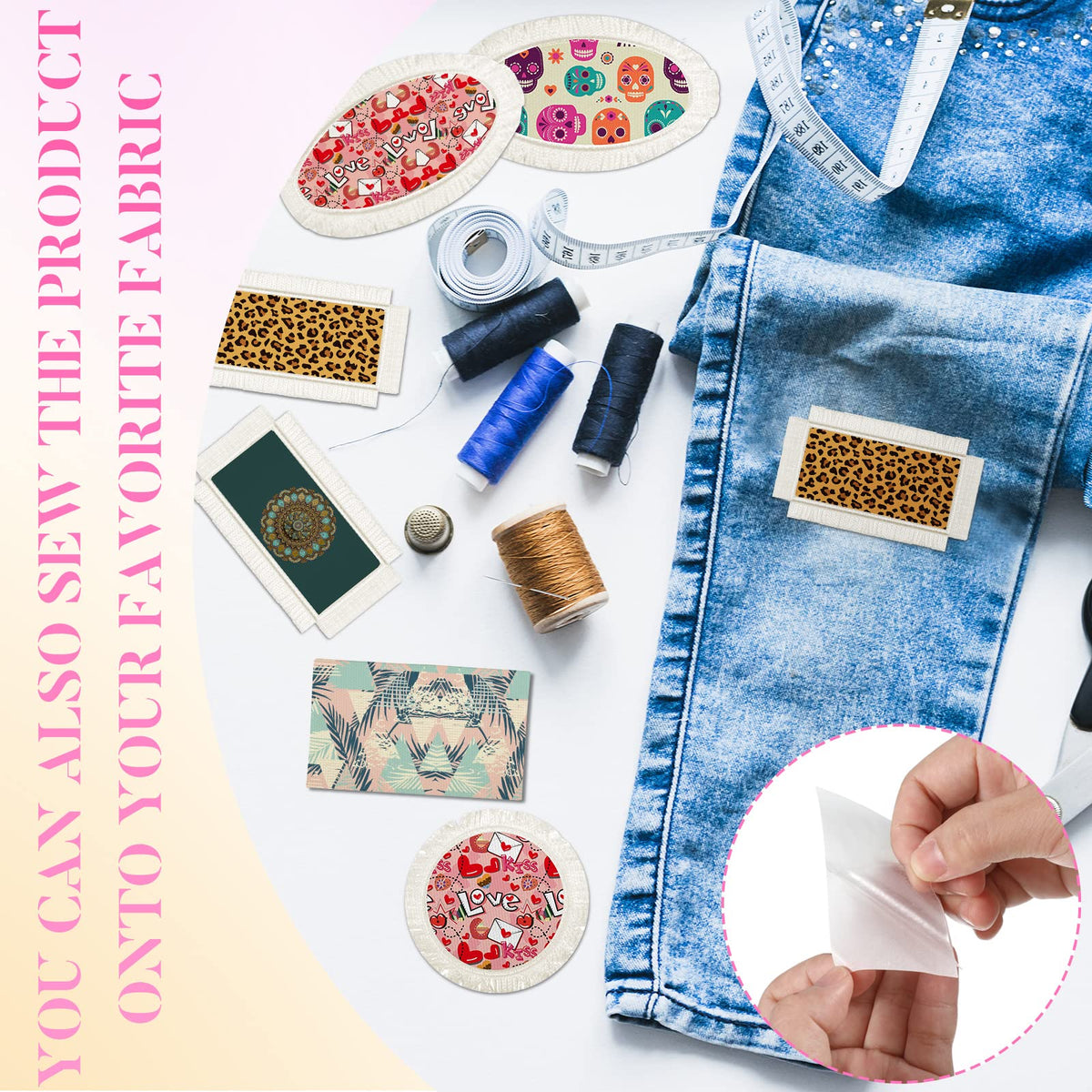 25 Pieces Sublimation Hat Patches Distressed Sublimation Patches Iron on Blank Patches Fabric Repair Sublimation Blank Patch Patches for Hats Clothes Uniforms Jeans Backpacks Dog Vest