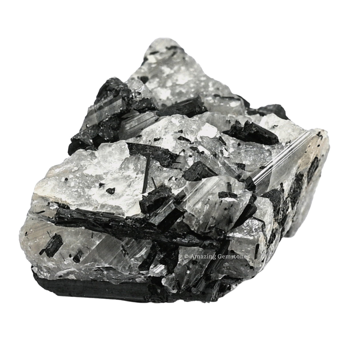 Amazing Gemstone Black Rutilated Quartz Raw Crystals and Healing Stones, Natural Rocks for Tumbling and DIY Raw Stones and Crystals (1 lb)