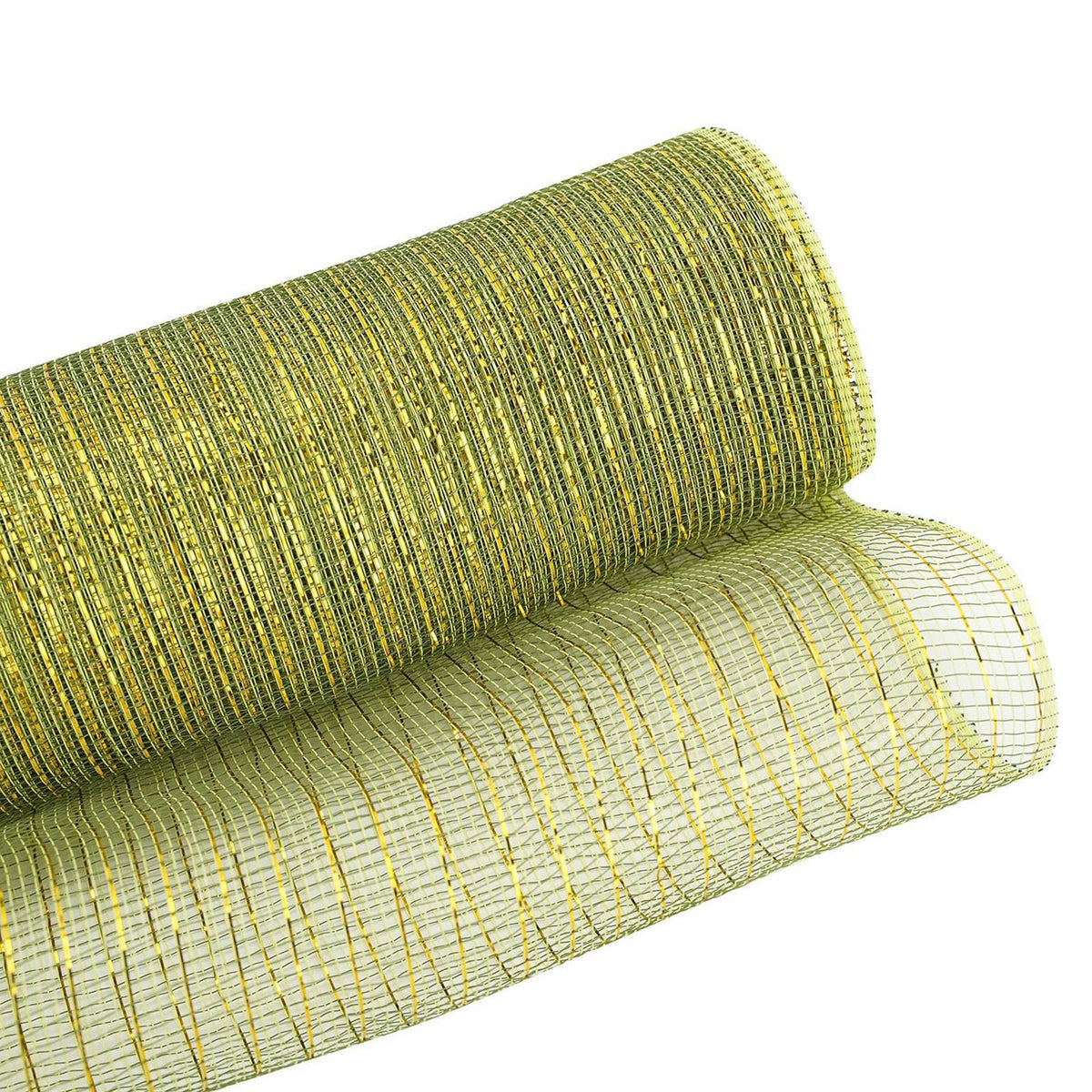 JStnana 3 Rolls Orange Moss Green Burlap Deco Mesh Ribbon for Wreath Making Supplies, 10 Inch x 30FT Metallic Foil Deco Mesh Fabric for Fall Thanksgiving Halloween Door Wreath Swags and Decorating