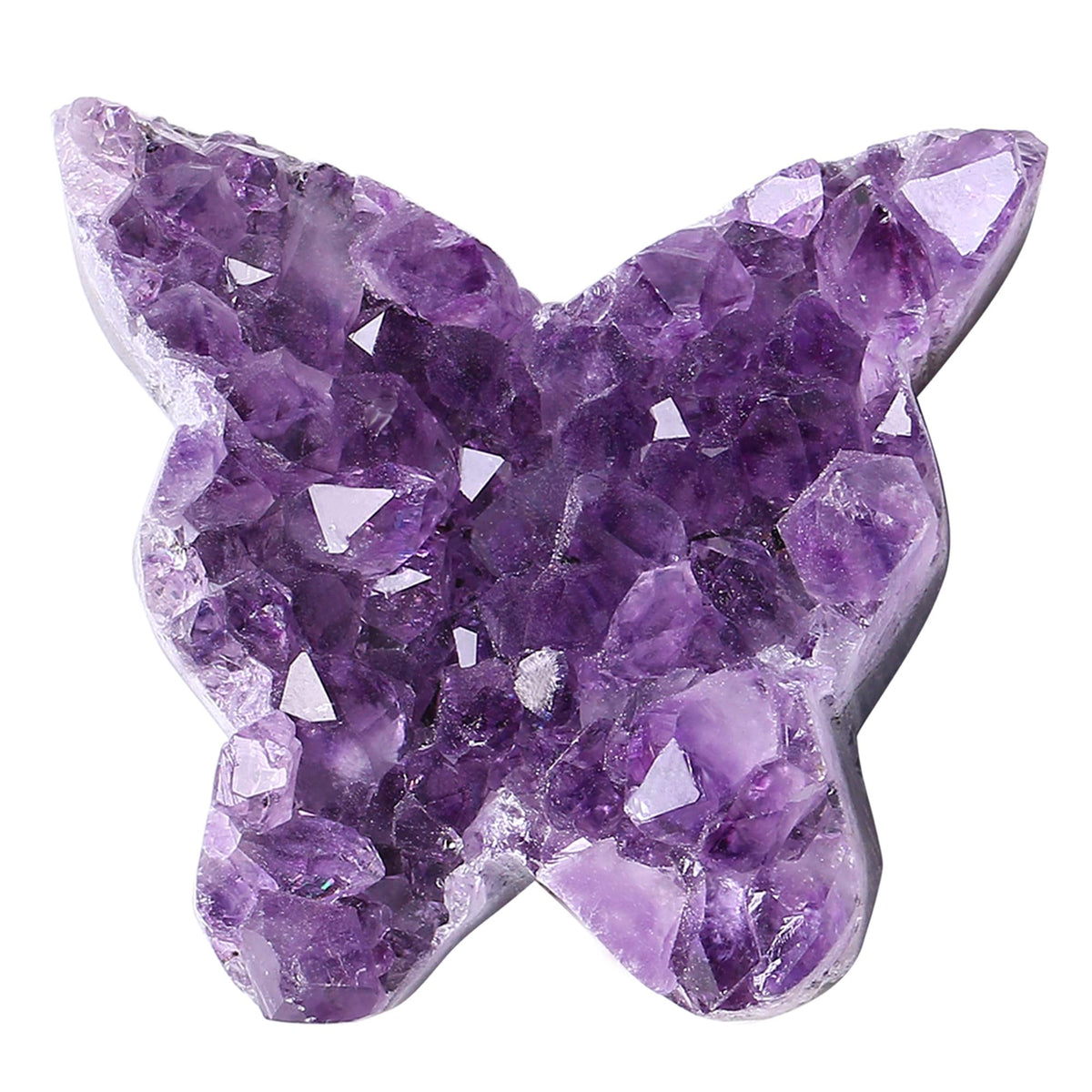 ZHIYUXI Butterfly Gifts Rock Geode Crystal Butterfly Cluster Amethyst Healing Crystals Gemstones Protection Crystals Butterfly Gifts for Women Raw Stone Decor Energy Balance Reiki Room Decor