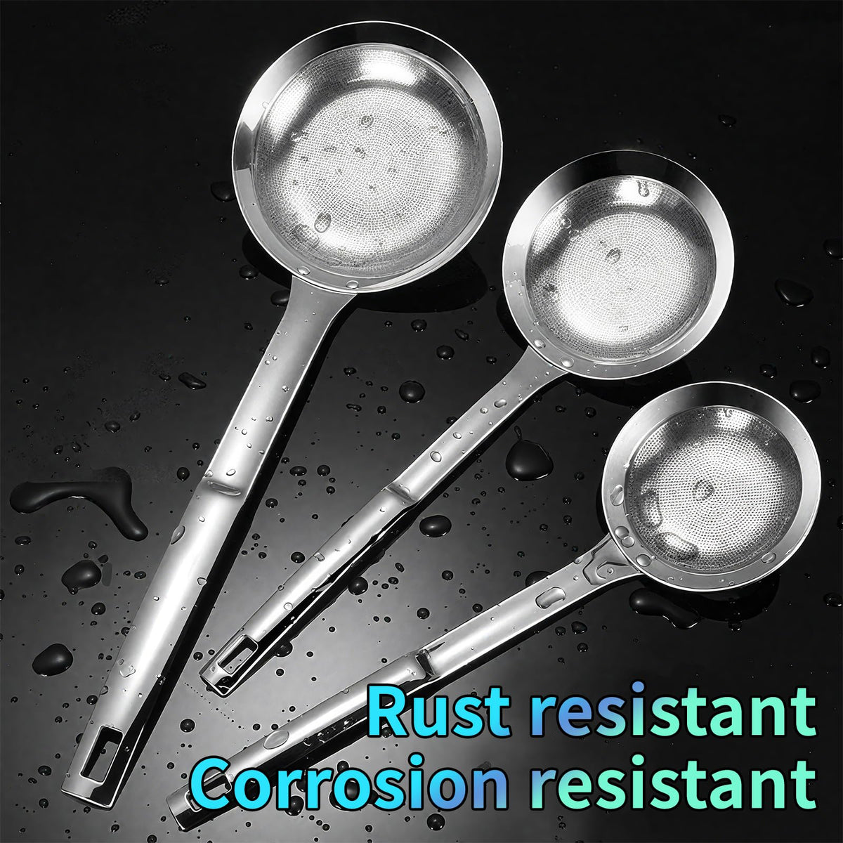 TBWHL Multi-functional Hot Pot Fat Skimmer Spoon - Stainless Steel Fine Mesh Food Strainer for Skimming Grease and Foam DIA 3.1"