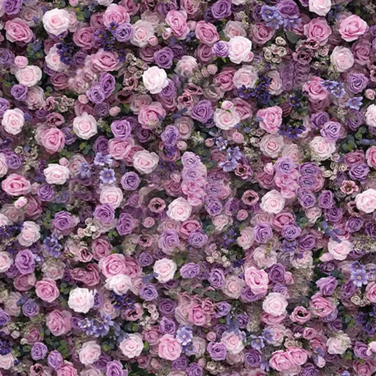 UYCVT Handmade Purple Roses Wall Large Artificial Flower Wall Backdrop Panels, Rose Wedding Backdrop 5D Floral Wall Fabric Flower Wall for Party Baby Shower Bridal Wedding Back-1m*1m/3.28 * 3.28FT