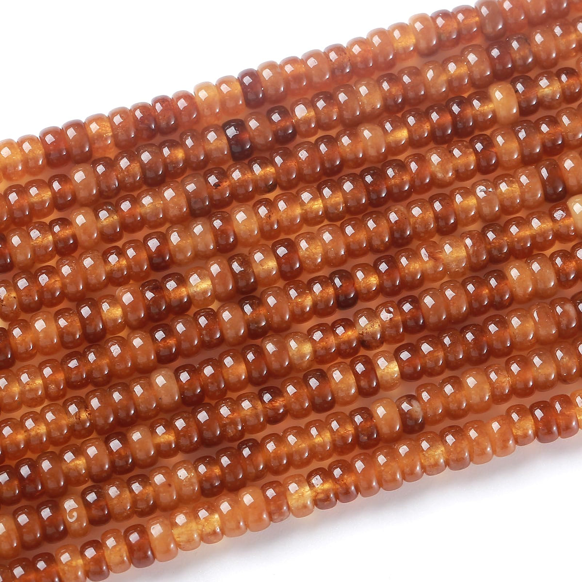 150PCS 2x4mm Natural Gold Tourmaline Jades Stone Rondelle Beads Abacus Disk Stone Beads Round Loose Spacer Gemstone for DIY Bracelet Necklace Jewelry Making