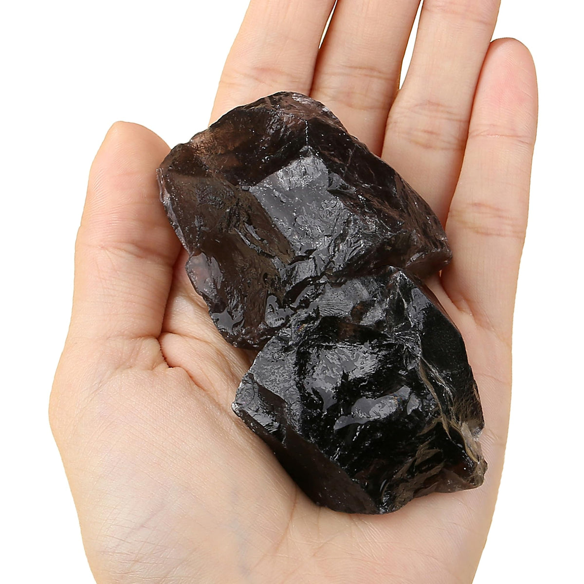 YATOJUZI Smoky Quartz 1.8-2.2" Natural Raw Stones and Healing Crystals Large Stone Rough Crystal Rocks for Tumbling Cabbing Polishing Fountain Rocks Decoration 1PCS