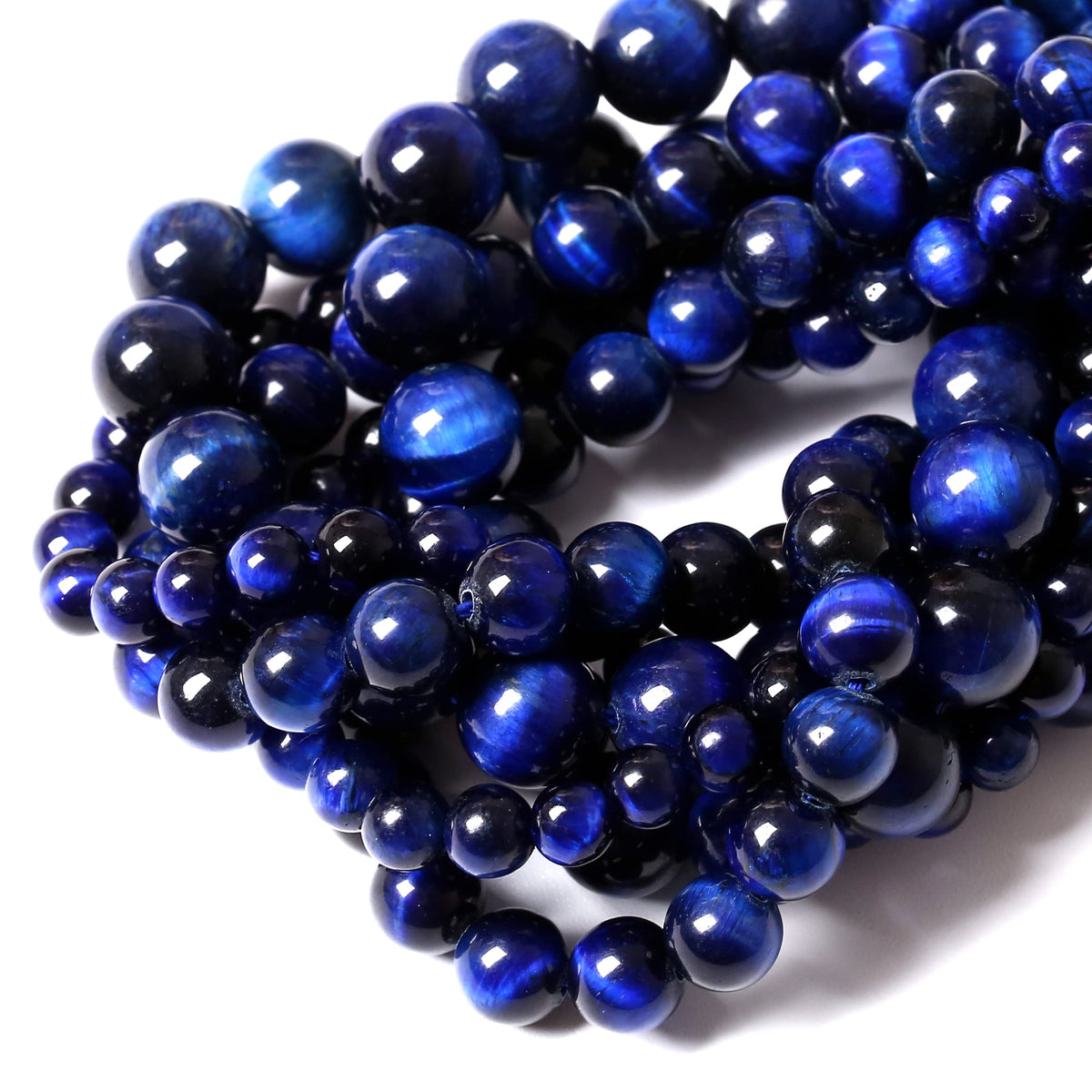 32PCS 12MM AAA Blue Tiger Eye Stone Beads Natural Gemstone Bead Crystal Healing Energy Jewelry Making DIY 15 inches (Blue Tiger Eye, 12MM)