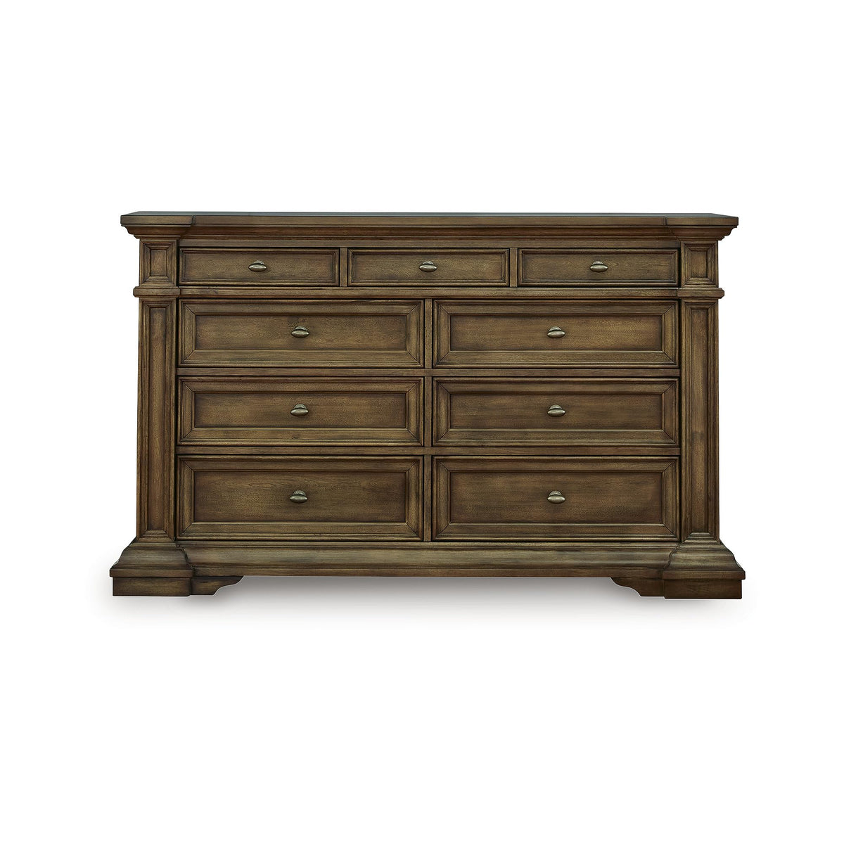 Signature Design by Ashley Thoridan Traditional 9-Drawer Dresser with Safety Stop and Anti -Tipping, Dark Brown