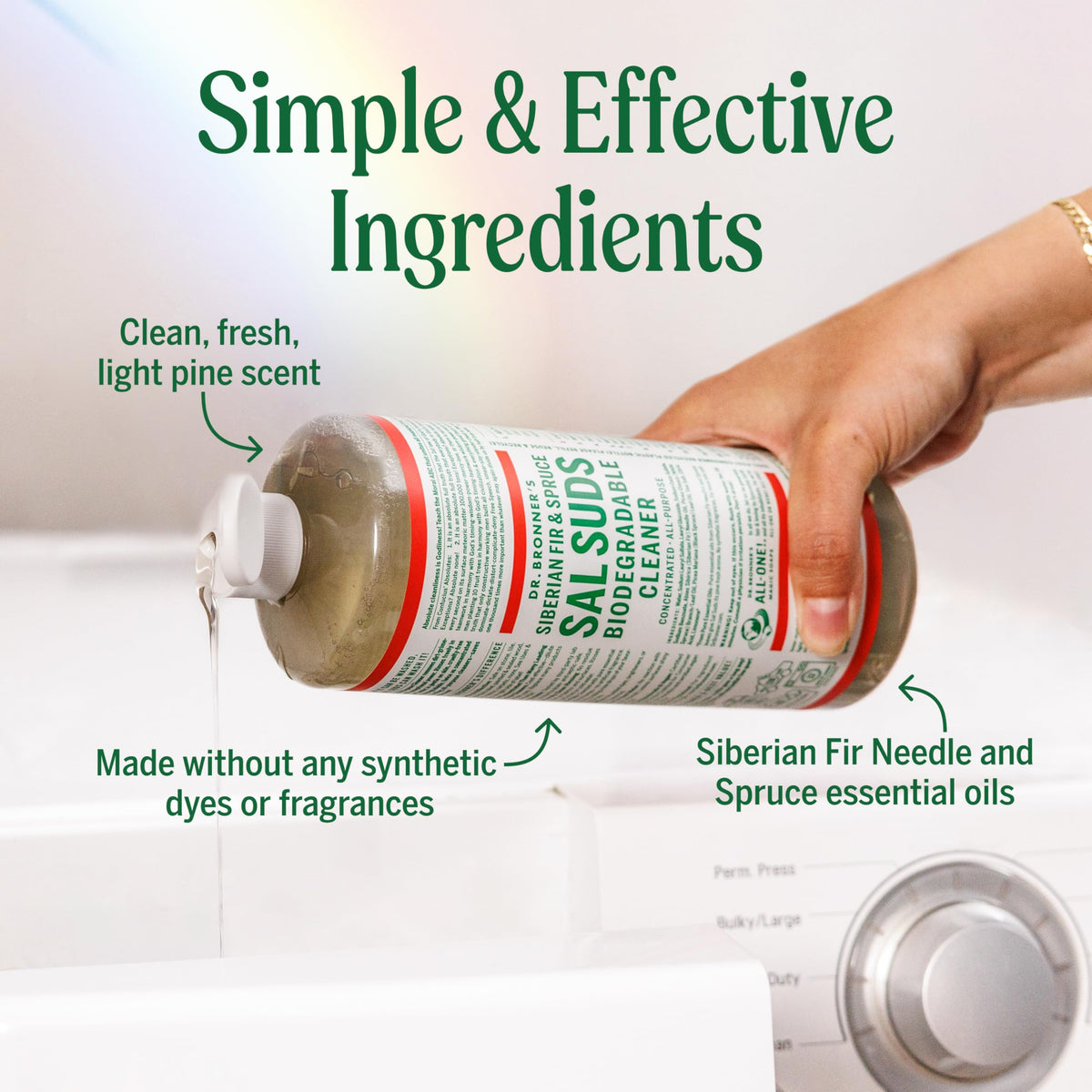 Dr. Bronner's Sal Suds Biodegradable Cleaner (32 oz) – All Purpose Pine Mop Detergent for Floors, Laundry & Dishes, Multi-Surface Concentrate, Heavy-Duty Degreaser