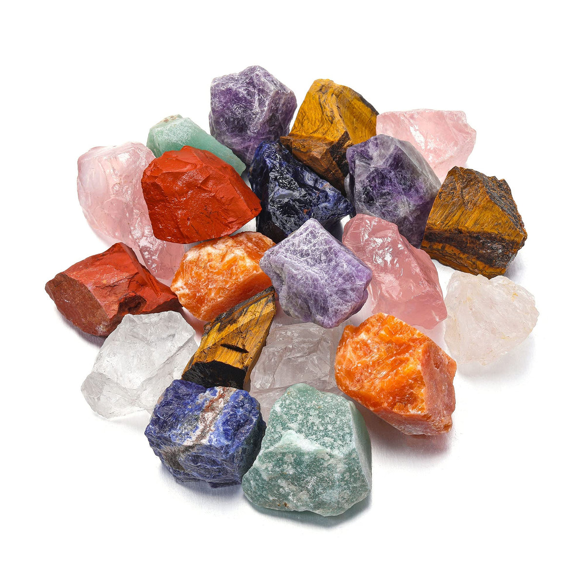 Top Plaza Bulk Labradorite Healing Crystals Rough Stones - Large 1" Natural Raw Stones Crystal for Reiki Healing, Wicca, Witchcraft, Tumbling, Cabbing, Fountain Rocks, Decoration, Polishing 0.5lb